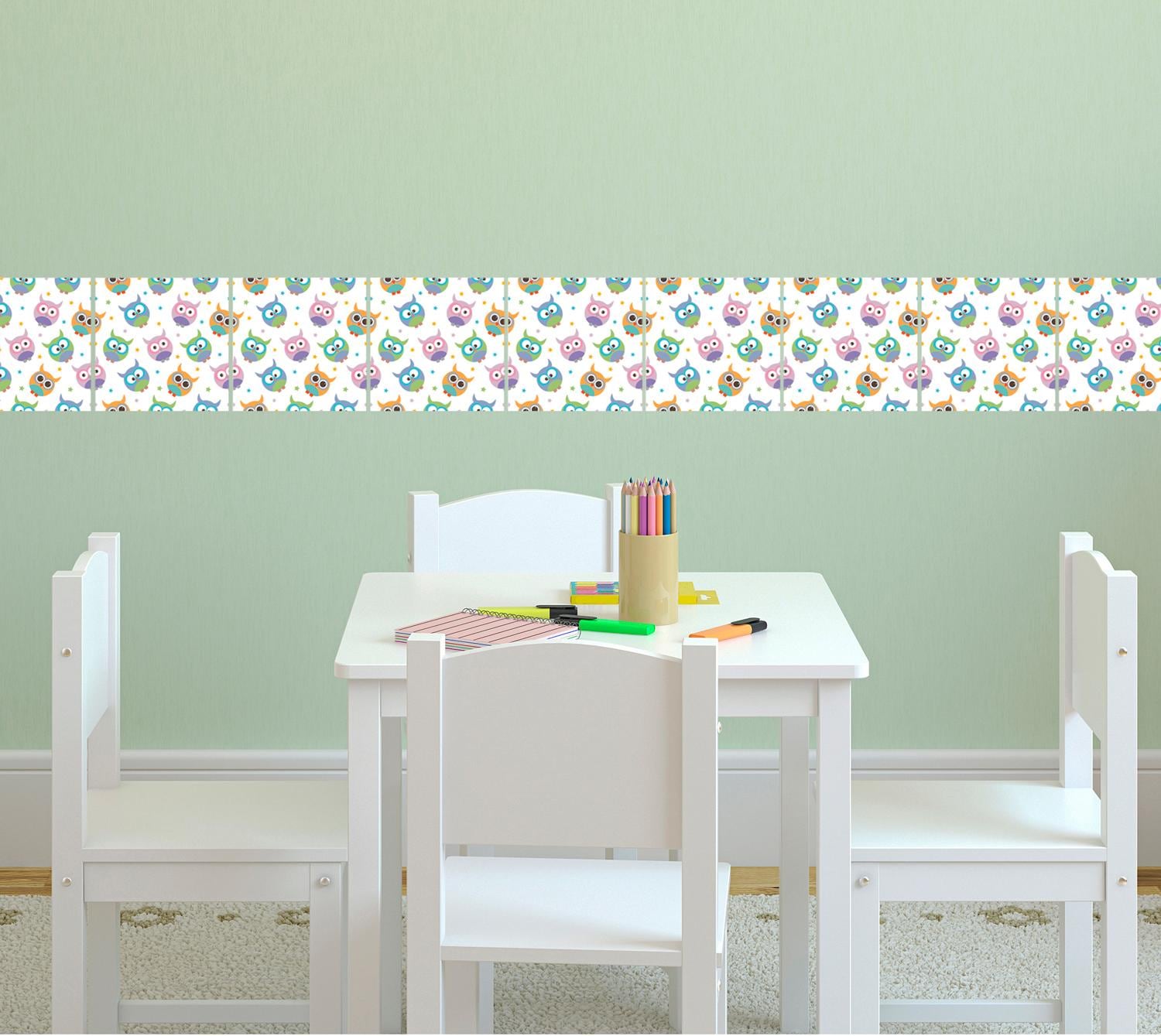 queence Fliesenaufkleber »Eulen«, Stickerfliesen, selbstklebend, Sticker, 12er Set