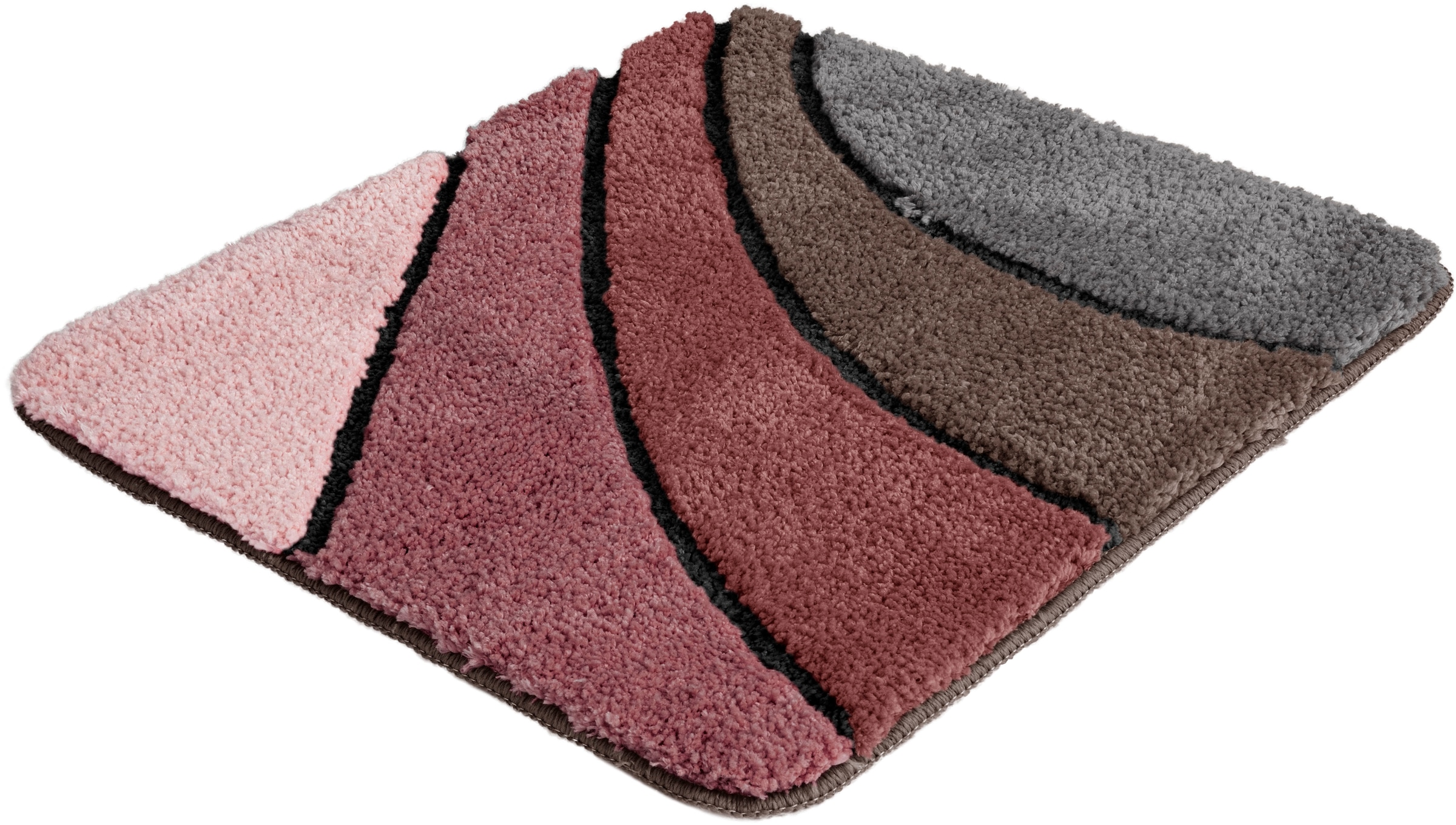 my home Badematte »Josie, Badvorleger, Badezimmer Teppich« Höhe 20 mm rutschhemmend beschichtet fußbodenheizungsgeeignet | schnell trocknend | strapazierfähig Badteppich, Badematten, rechteckig, rund & als 3-tlg. Set erhältlich