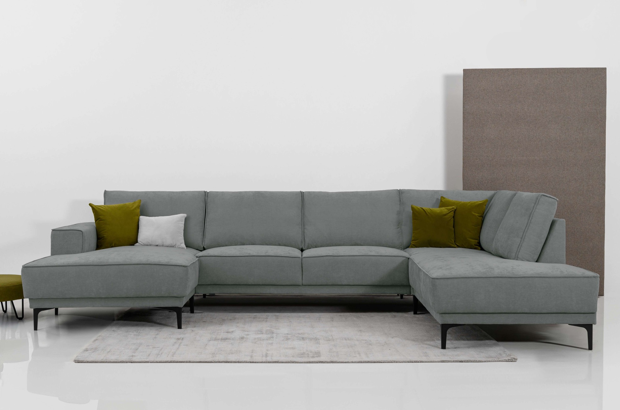 Places of Style Wohnlandschaft »XXL Sofa Oland, Struktur, Flachgewebe, Luxu günstig online kaufen