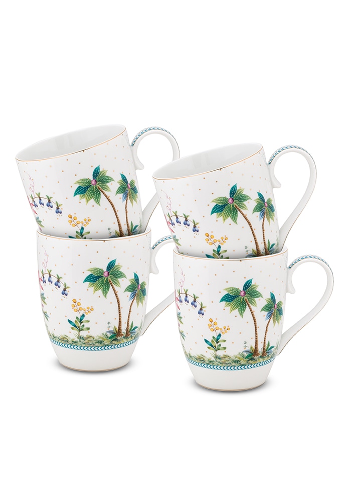 PiP Studio Becher »Jolie - Punkte«, (Set, 4 tlg.), Kaffeetassen im 4er Set, Jolie, 350 ml