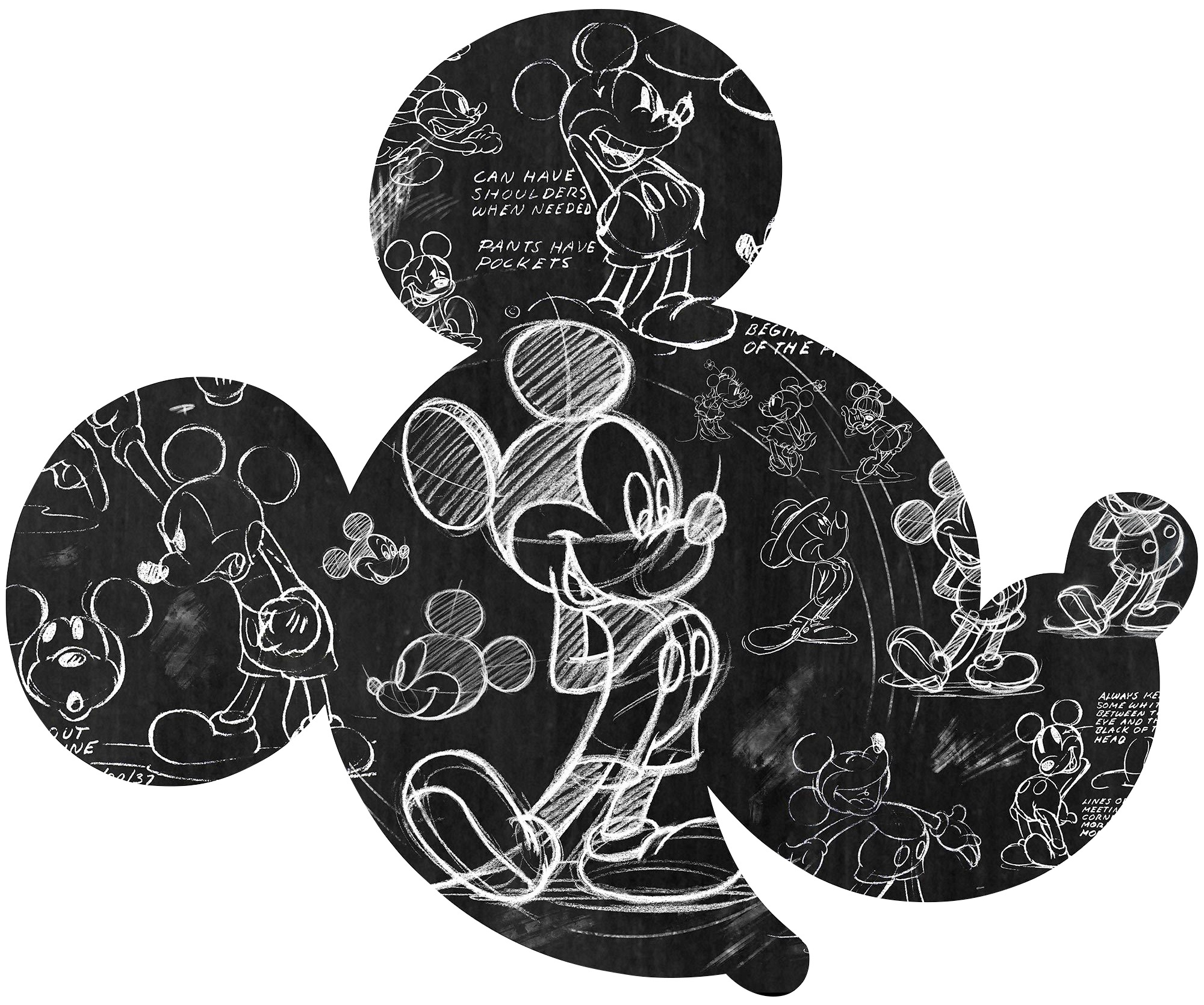 Komar Vliestapete »Vlies selbstklebend - Mickey Head Illustration - Größe 1 günstig online kaufen
