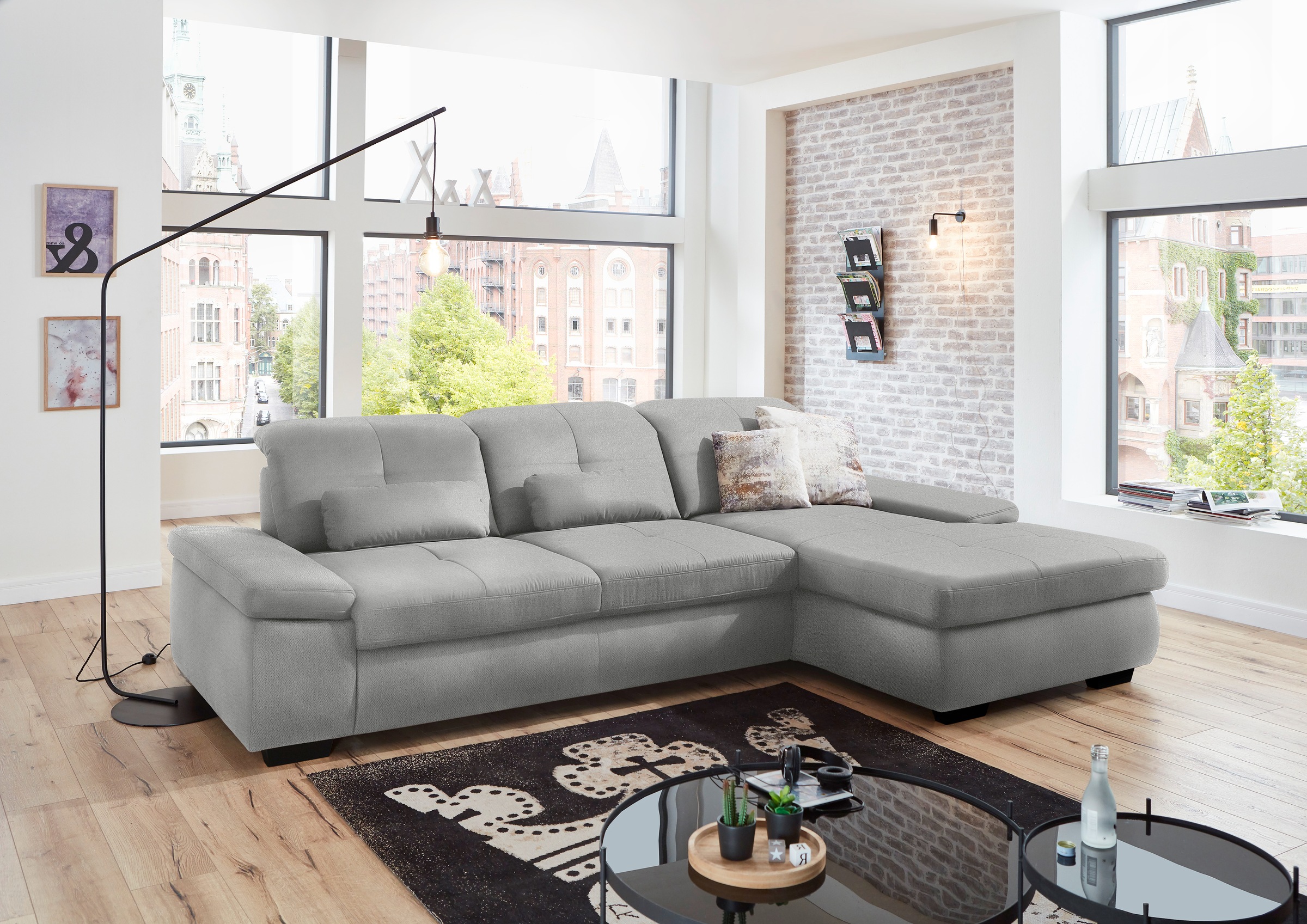 Die PlanBar Ecksofa »MP-IN16012 L-Form, mit Federkern-Polsterung«, inkl. Si günstig online kaufen
