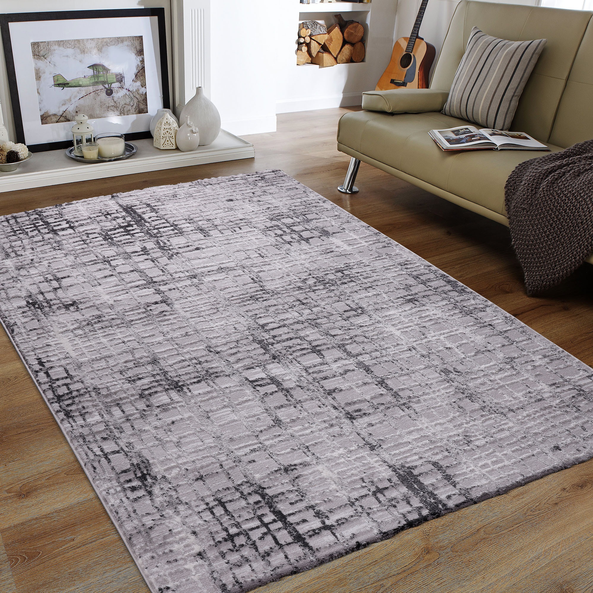 Sanat Teppich »Evra 7010«, rechteckig, 22 mm Höhe, Kurzflorteppich mit Hoch günstig online kaufen