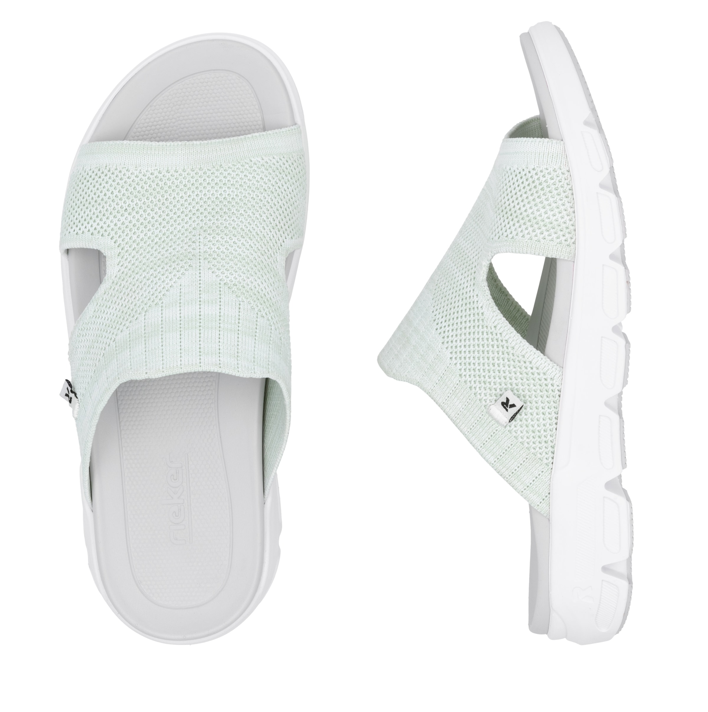 RIEKER Sport Pantolette, Sommerschuh, Schlappen, Poolslides, Strandschuh, maschinenwaschbar