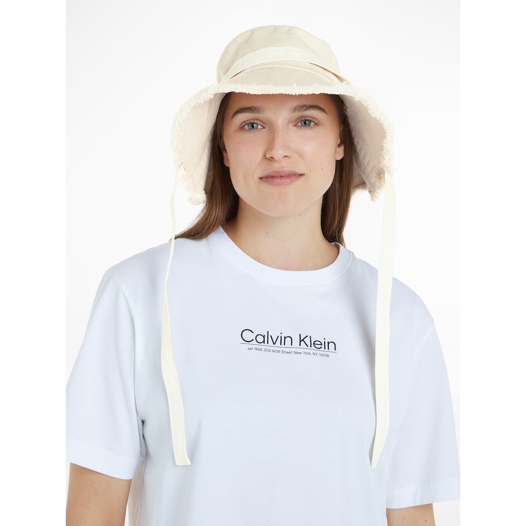 Calvin Klein Schlapphut »LOGO STRAP WIDE BRIM CANVAS HAT«