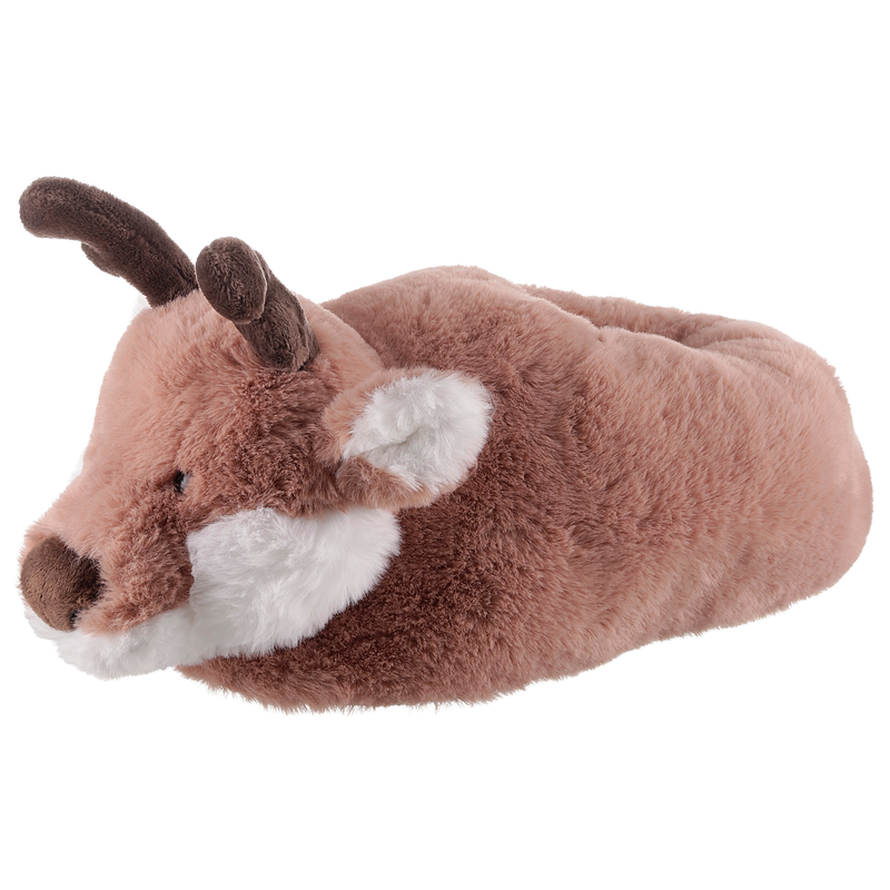 NICI Plüsch Hausschuhe »RENTIER JONTE« Weihnachts Hausschuh zum Schlupfen braun Rentier Jonte 34/37 34/37 Kuscheliger Hausschuh mit verdecktem...