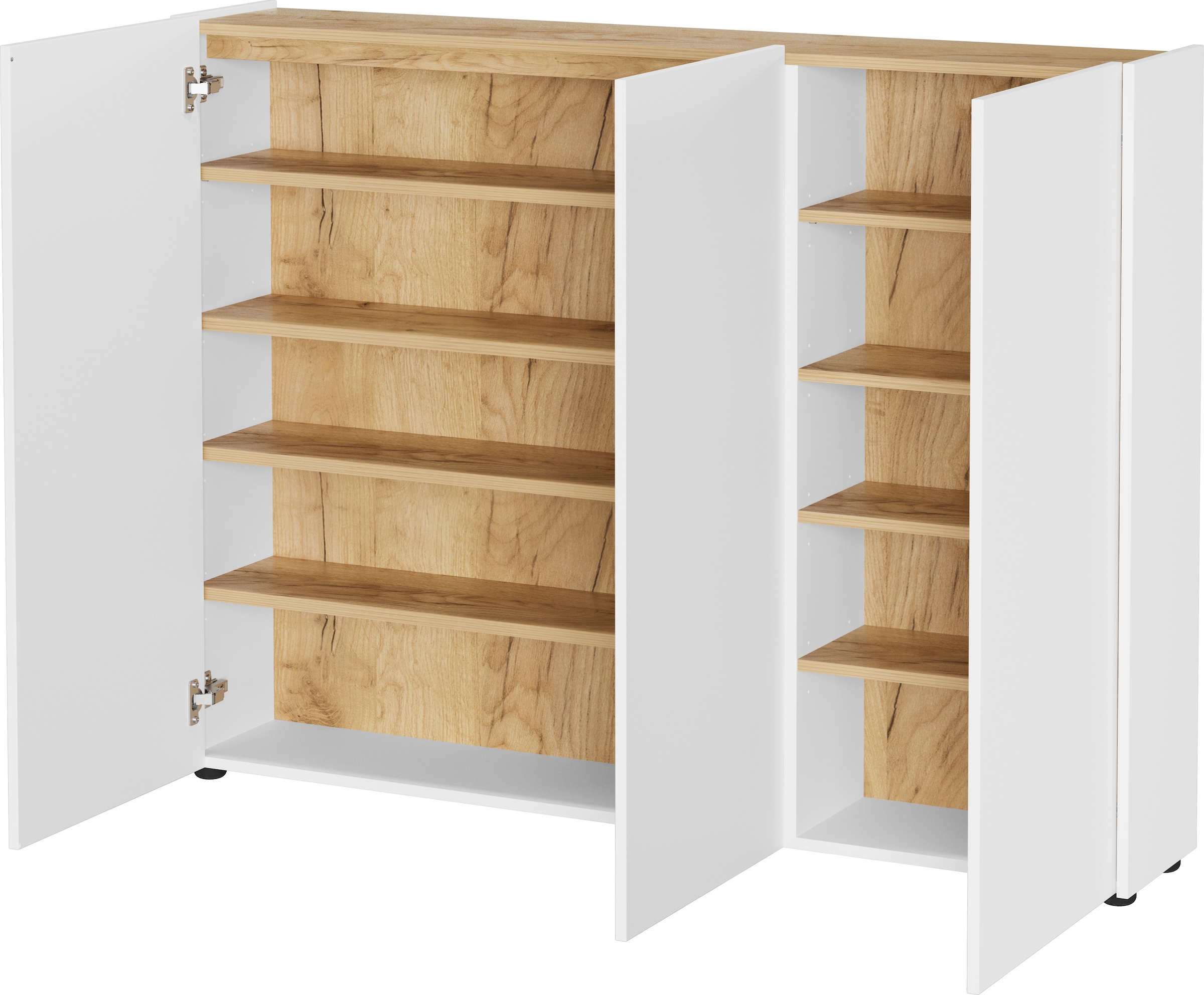 GERMANIA Mehrzweckschrank »GW-Libbiano«, (1 St.), ideal für schmale Flure, Breite 138 cm, in 3 verschiedenen Höhen