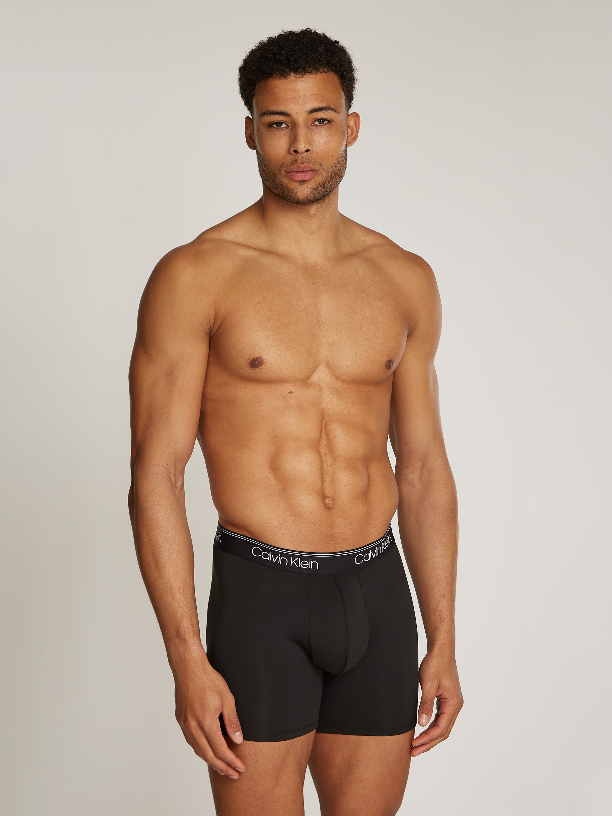 Calvin Klein Underwear Boxer »BOXER BRIEF 3PK«, (Packung, 3er-Pack), mit längerem Bein & Logo-Elastikbund