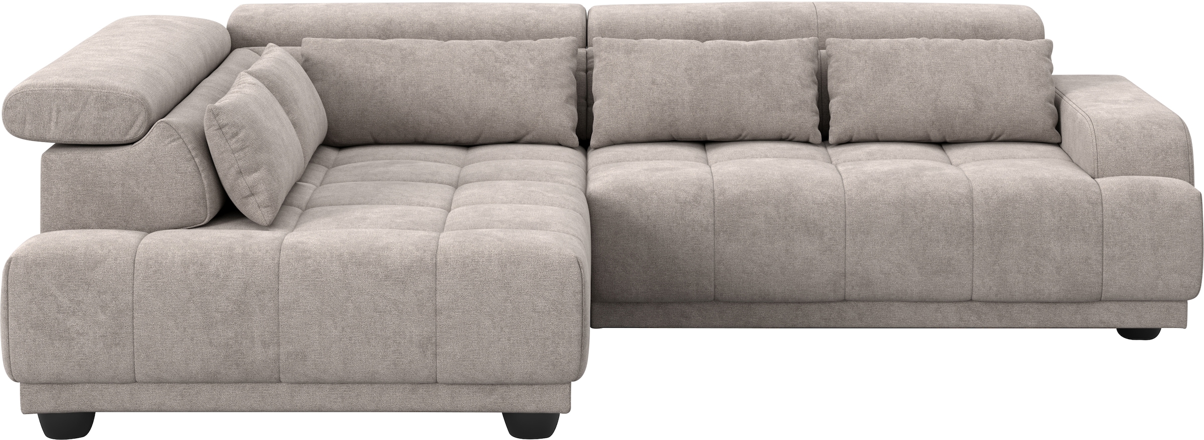 COTTA Ecksofa »Jade - L Form, Sitzbreite 201 cm« inkl. Kopfteilverstellung und Nierenkissen, PUR-Schaumpolsterung