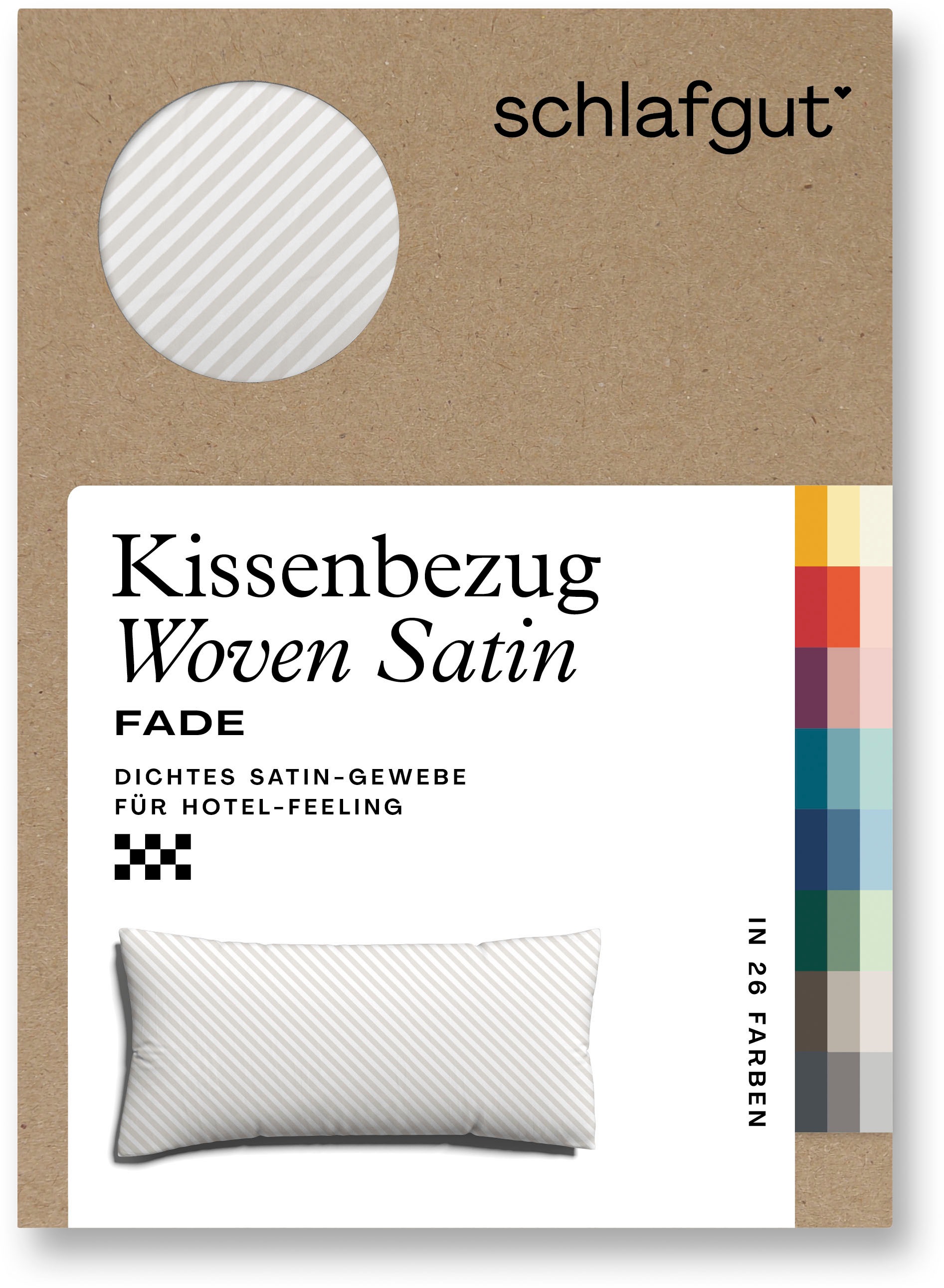 Schlafgut Kissenbezug »Woven Satin Fade«, (1 St.), mit Farbverlauf