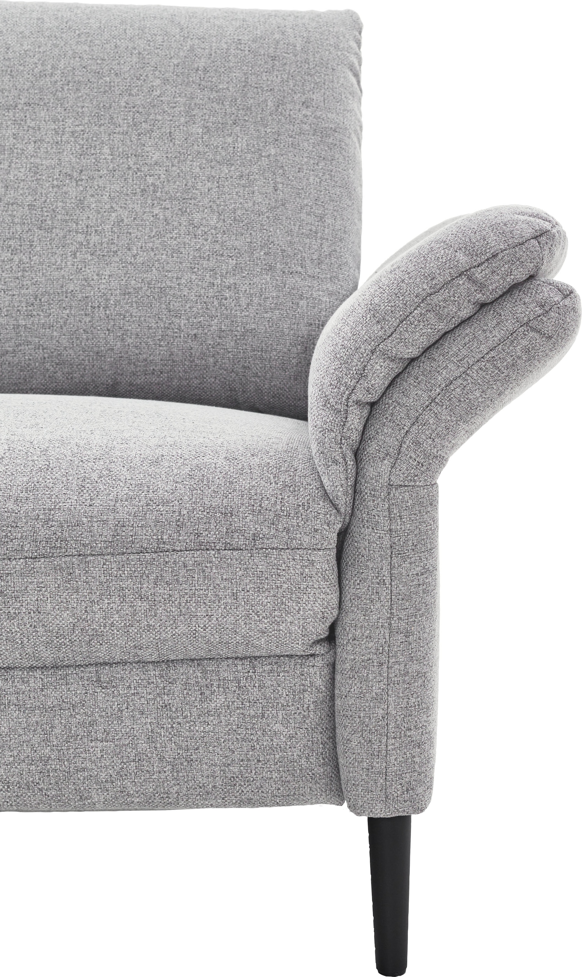 Places of Style Ecksofa »Sarsina: mit Tonnentaschen-Federkern, perfekt zum Entspannen L-Form«, inklusive 2 motorischen Relaxfunktionen mit Herz-Waage-Beschlag
