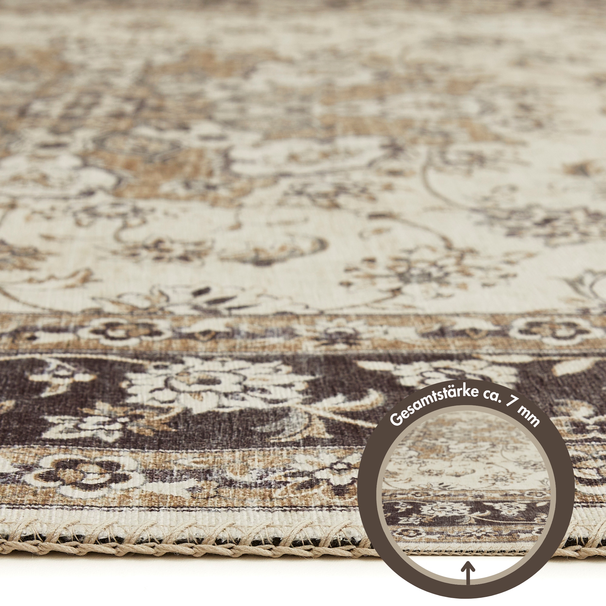 LUXOR living Teppich »Prima 3«, rechteckig, 7 mm Höhe, Kurzflor, Orient-Optik, Vintage Design, auch als Läufer erhältlich