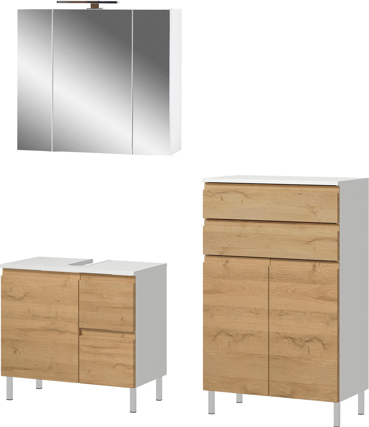 GERMANIA Badmöbel-Set »Torrance«, (3 St.), Waschbecken-Unterschrank, Spiege günstig online kaufen