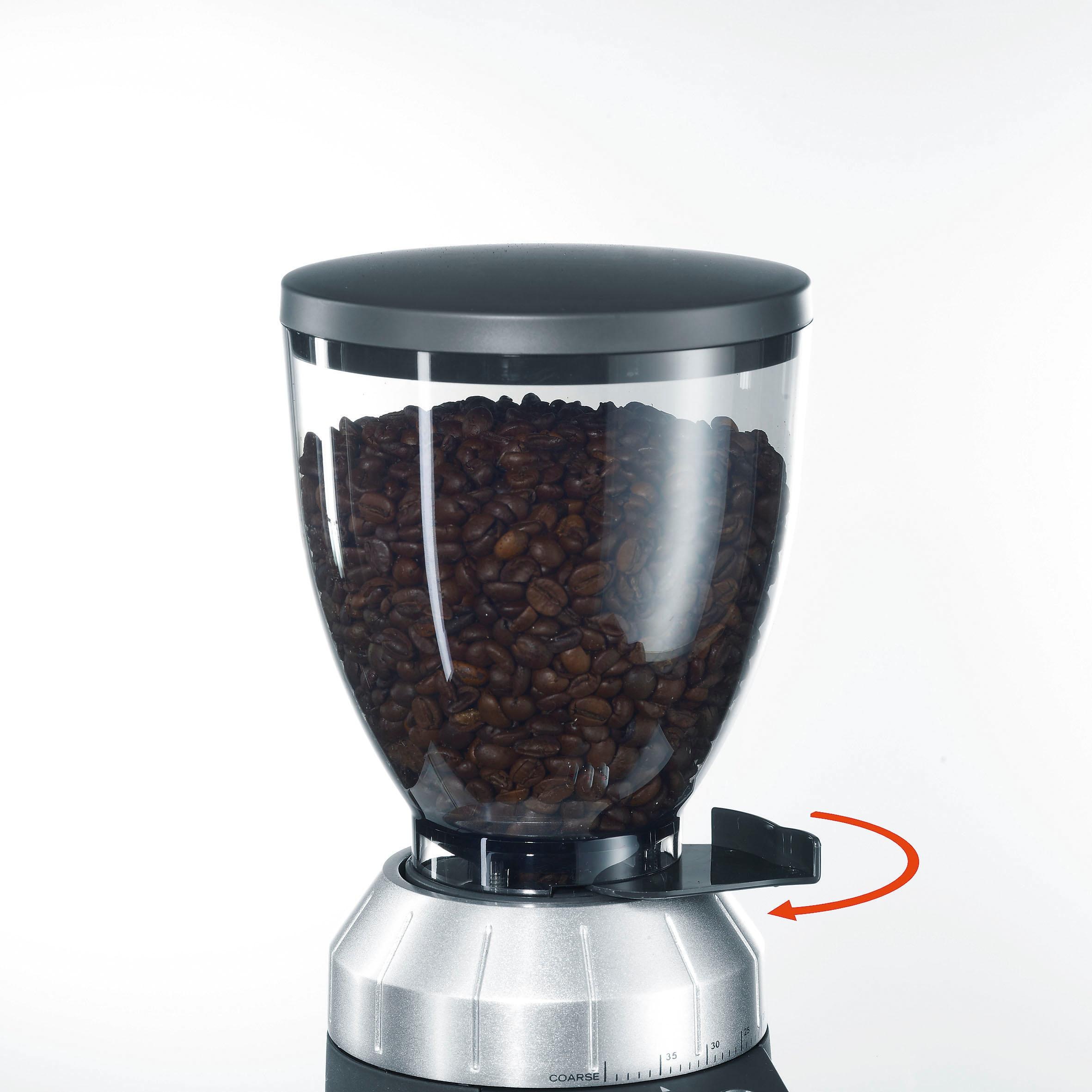Kaffeemühle Graef Bohnenbehälter 800, »CM kaufen auf 350 Kegelmahlwerk, g 120 Raten W, silber«,