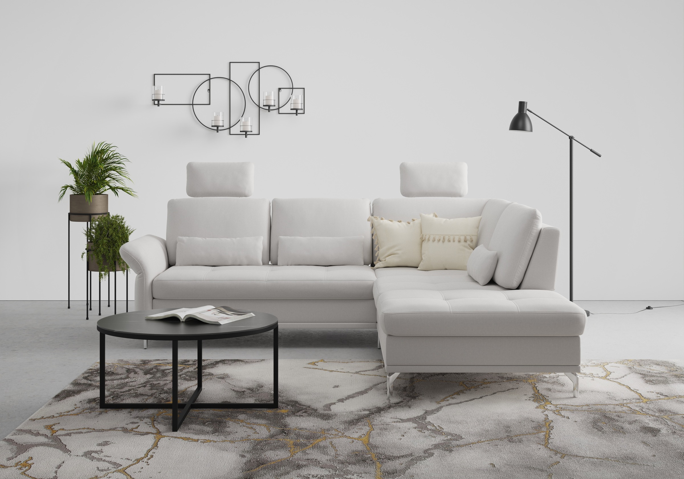 INOSIGN Ecksofa »Palm Beach L-Form«, Federkern, mit Sitztiefenverstellung, wahlweise mit Bettfunktion