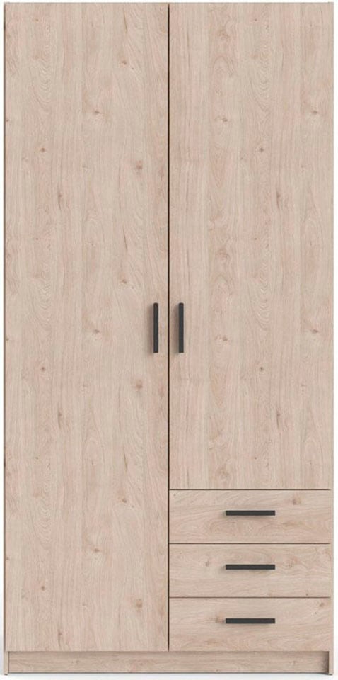 Home affaire Kleiderschrank »Sprint, viel Stauraum, robuste Qualität, 3 Breiten 98, 147, 195 cm« Breite 98,5/147 oder 195,5 cm, je mit Einlegeböden und Kleiderstange