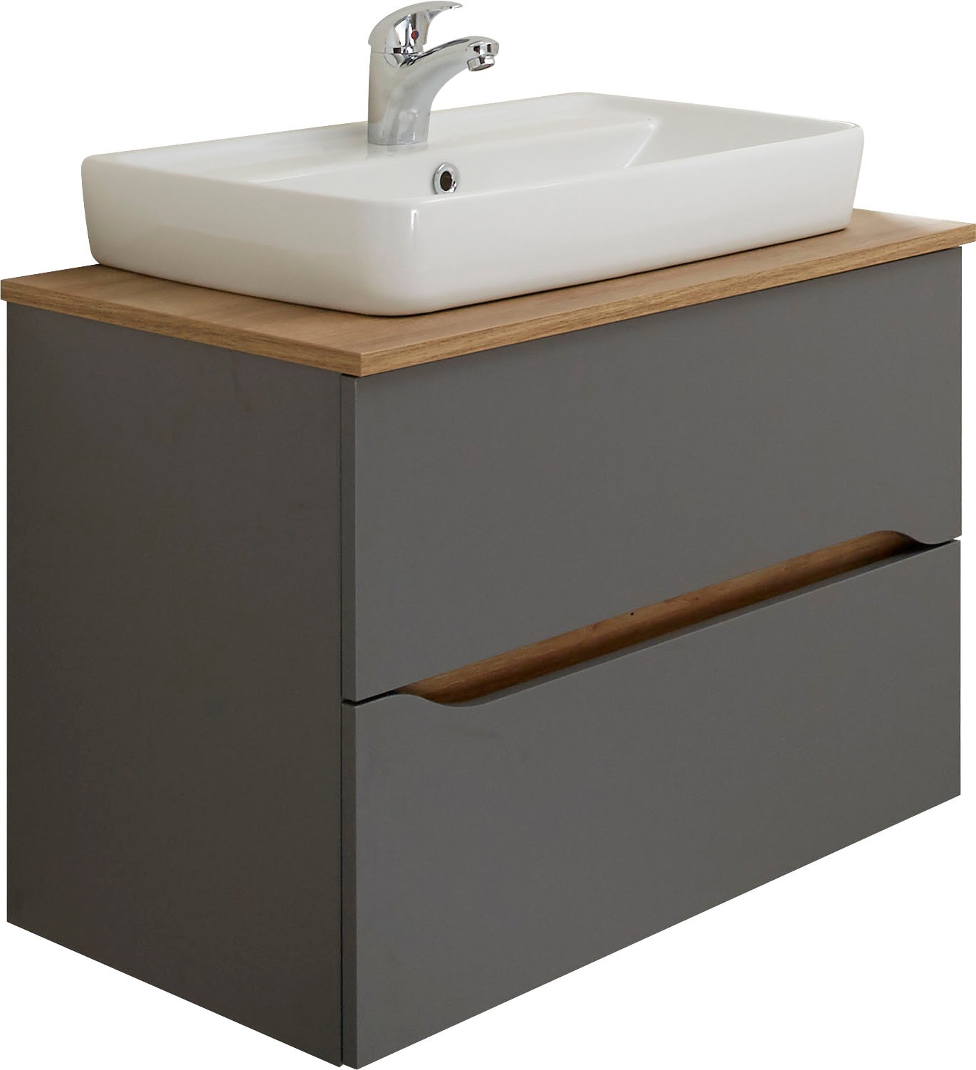Saphir Waschtisch »Quickset Keramik-Aufsatzbecken mit Unterschrank, 73 cm b günstig online kaufen
