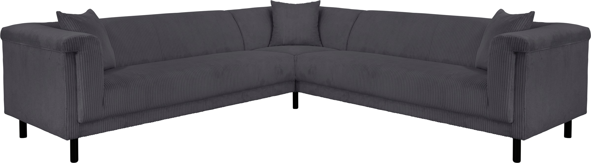 INOSIGN Ecksofa »AGNIA L-Form  B/T/H: 244/244/71 cm«, incl. Zierkissen, gleichschenklig, auch in Cord