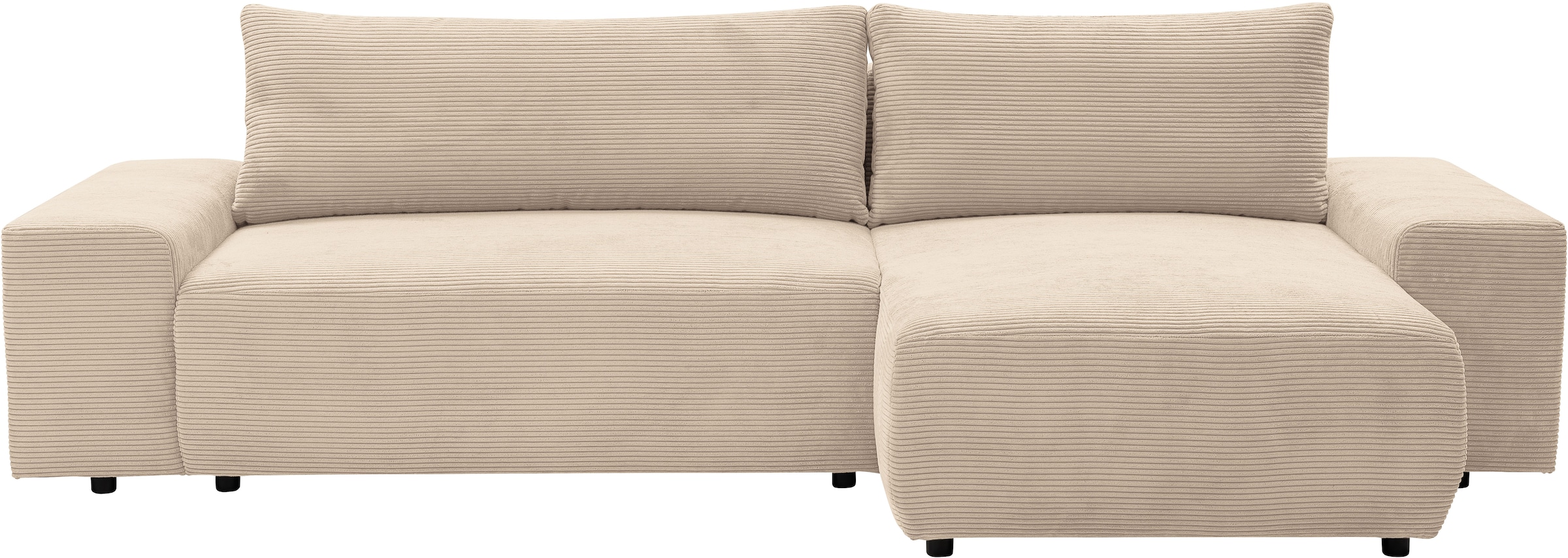 WERK2 Ecksofa »Amsterdam mit Bett & Bettkasten, viel Platz, bequem, Breite 300cm« Cord, L-Form, XXL, Schlaffunktion, Bettkasten