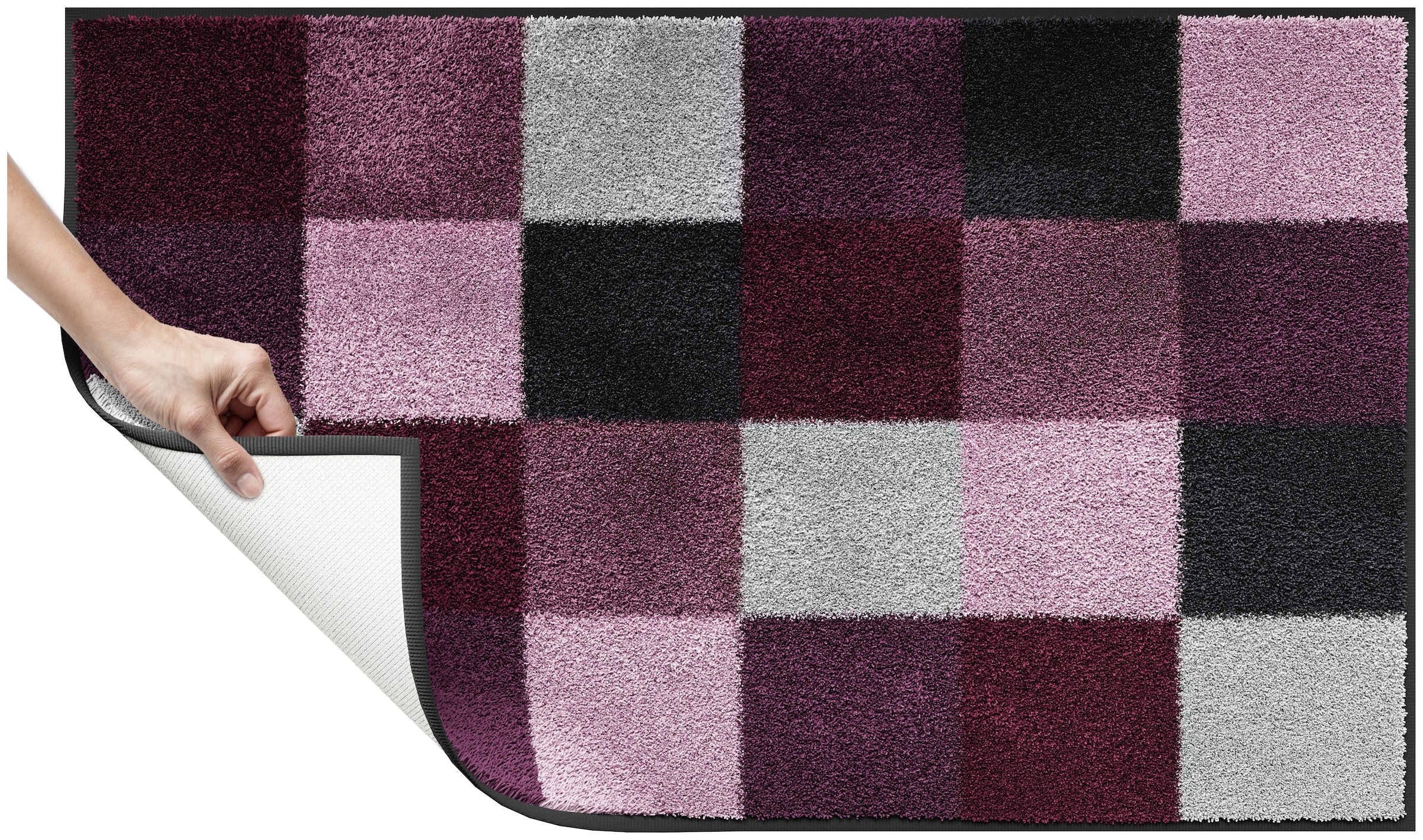 Grund Badematte »Mosaik, Badvorleger, Badezimmer Teppich, sehr weich« Höhe 20 mm rutschhemmend beschichtet fußbodenheizungsgeeignet angenehm weich, auch als 3 teiliges Set erhältlich, Made in Europe