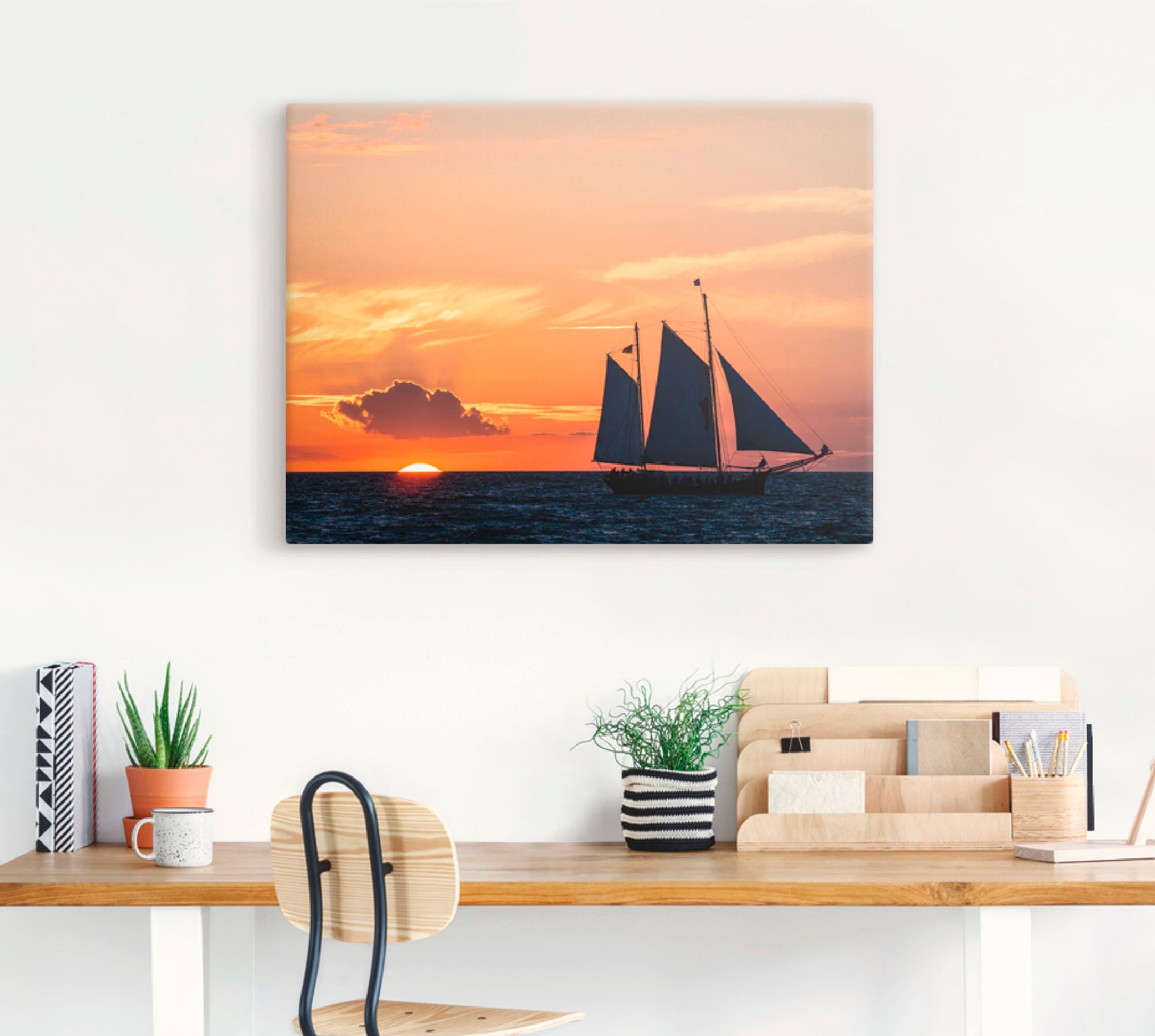 Artland Wandbild »Segelschiff«, Boote & Schiffe, (1 St.), als Leinwandbild, Wandaufkleber oder Poster in versch. Größen