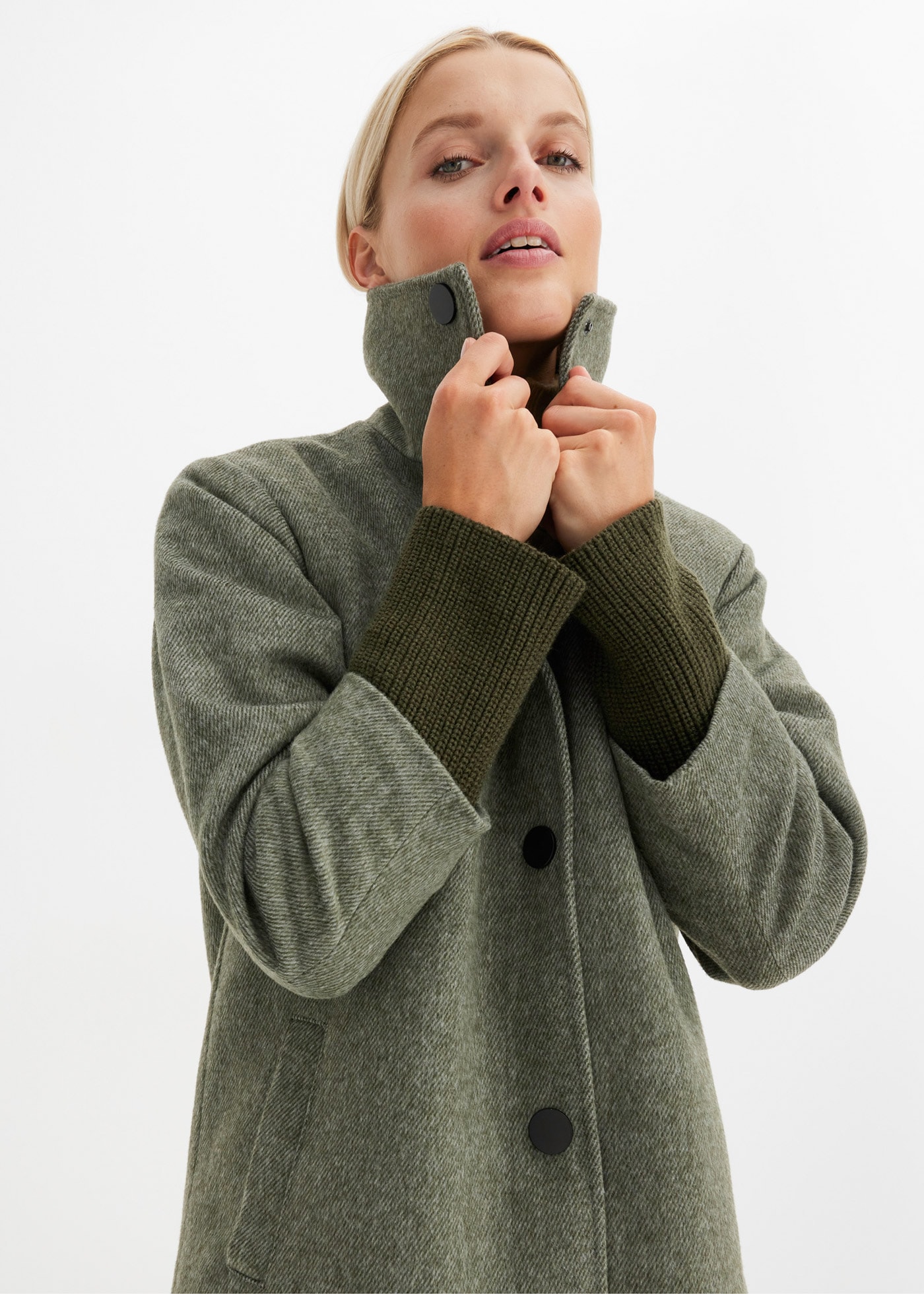 bonprix Kurzmantel »Kurzmantel in Wolloptik« Kurzmantel in Wolloptik