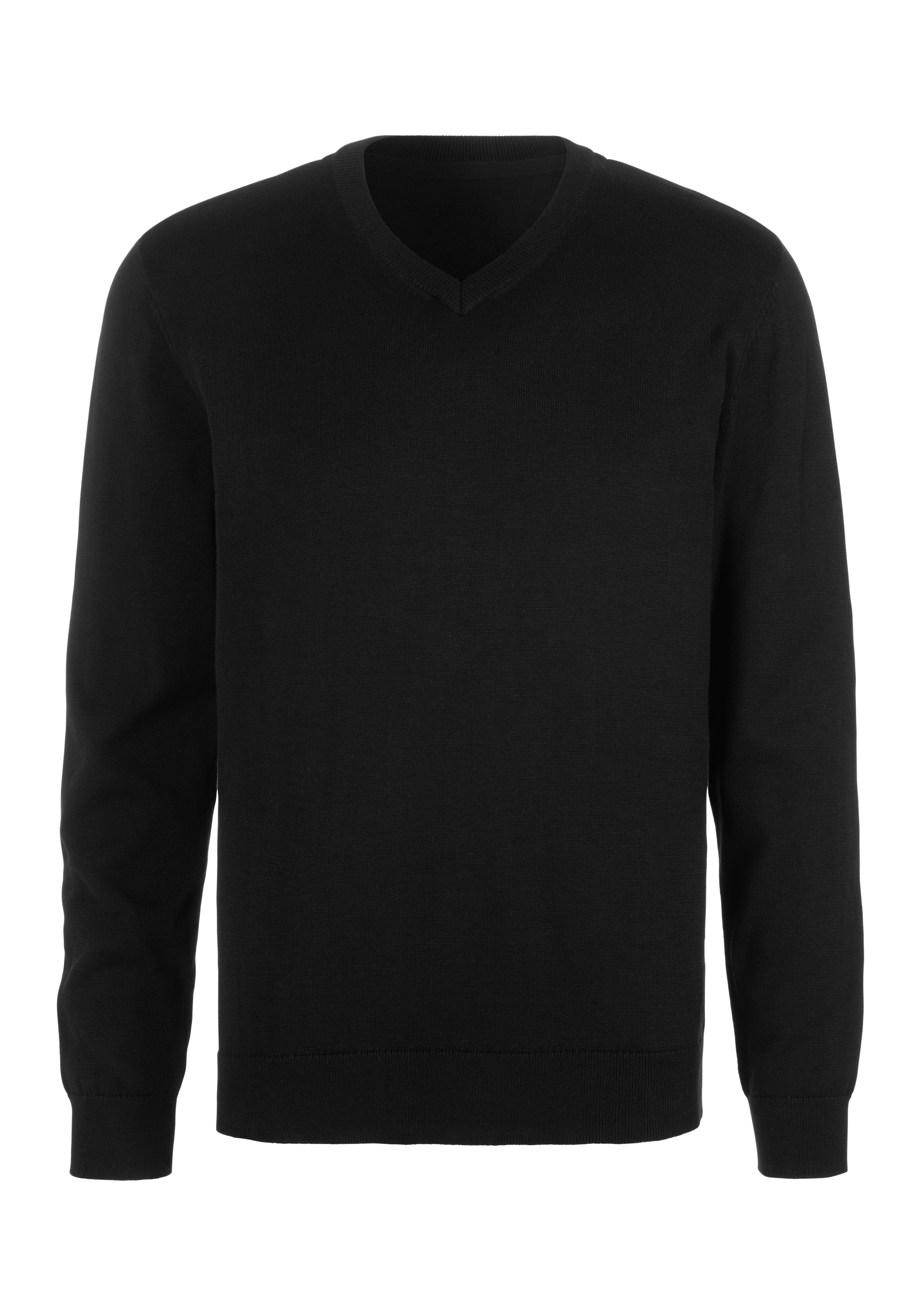 H.I.S Strickpullover, mit V-Ausschnitt, Pullover aus Feinstrick, Baumwollmischung