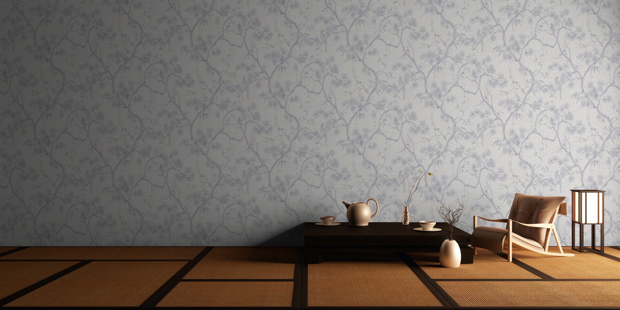 living walls Vliestapete »Metropolitan Stories, Mio Tokio«, asiatisch-floral-Motiv, Baum Tapete Blumen Tapeten Wohnzimmer Schlafzimmer Küche Design Optik
