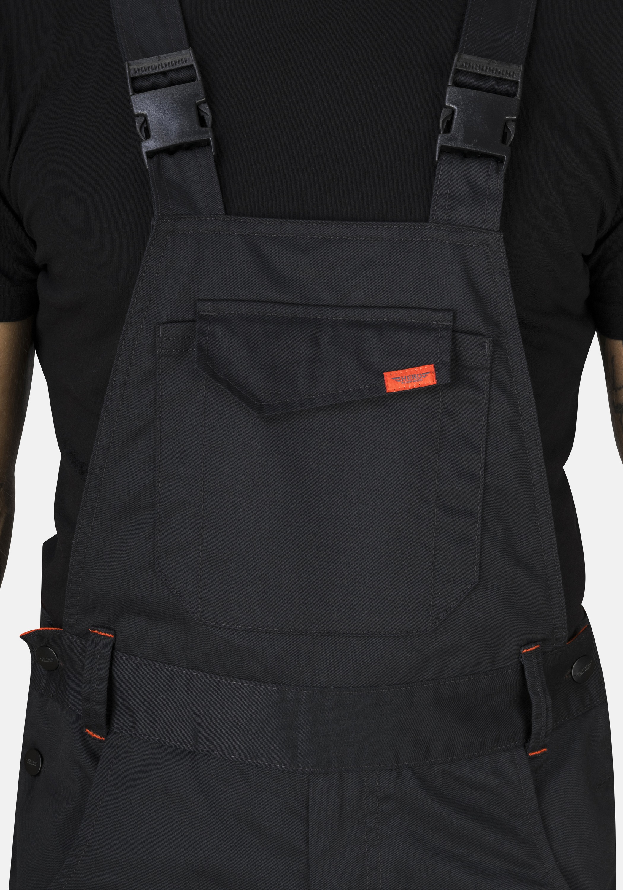 HERO by John Medoox Arbeitslatzhose »EDMONTON Basic Workwear Arbeits-Cargo-Latzhose«, Arbeits-Cargo-Latzhose Funktionsqualitätfür Herren
