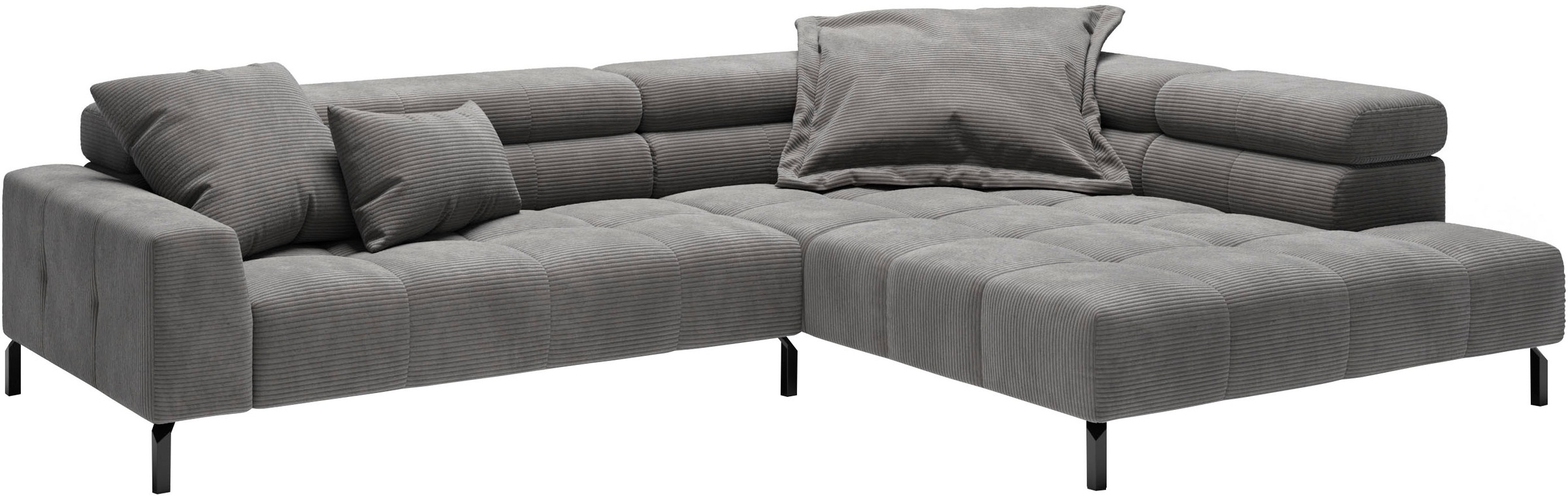Places of Style Ecksofa "Cleveland, L-Form, incl. Kopfteilverstellung, Brei günstig online kaufen