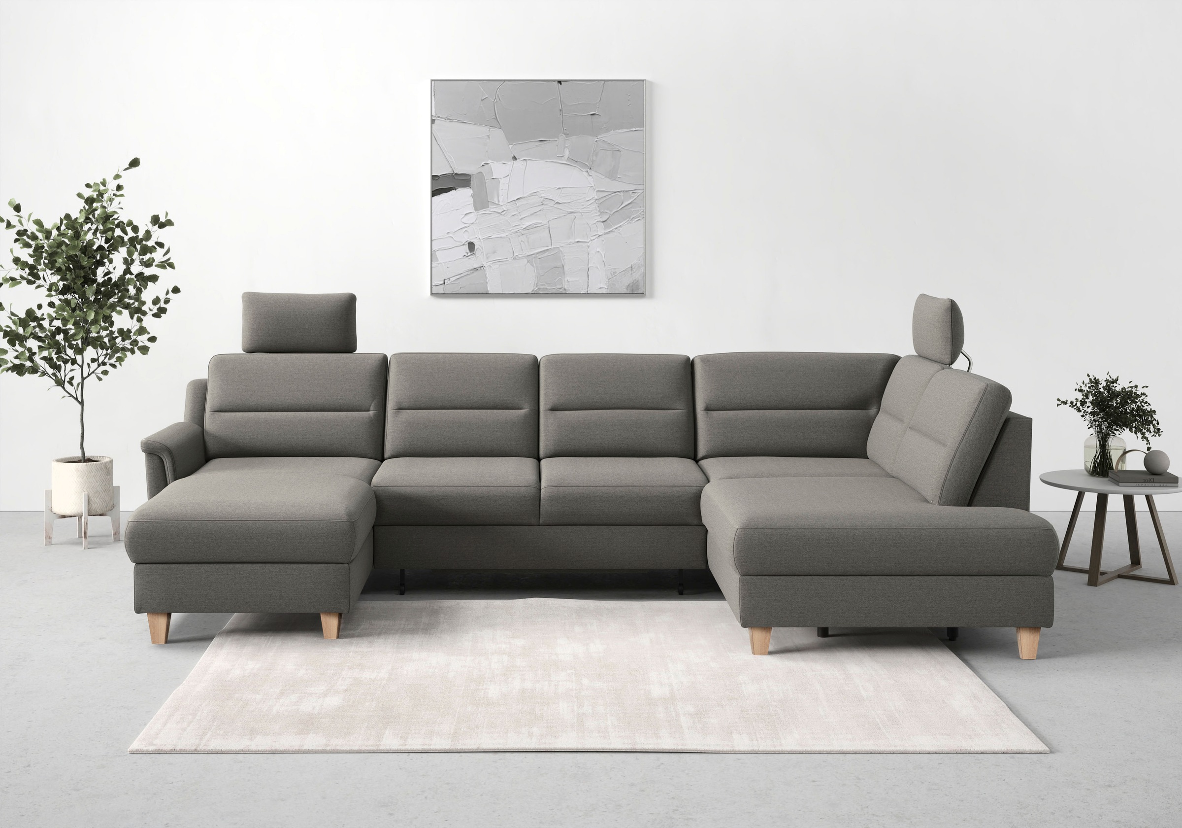 sit&more Wohnlandschaft »Farö U-Form«, inklusive Federkern, wahlweise mit Bettfunktion und Bettkasten