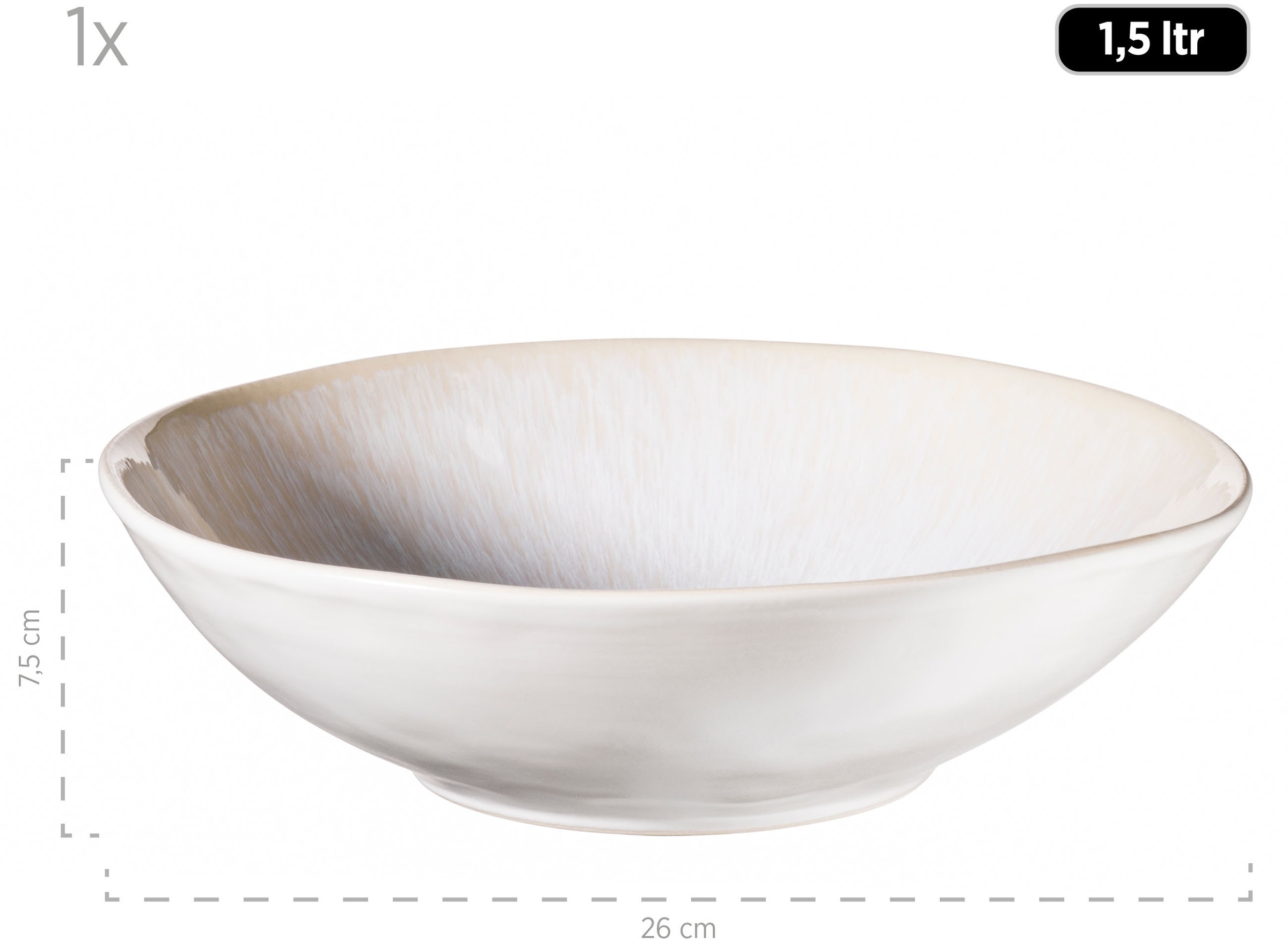 MÄSER Salatschüssel »FROZEN, Salatschüssel-Set, Steinzeug« 9 Stk. aus Steinzeug