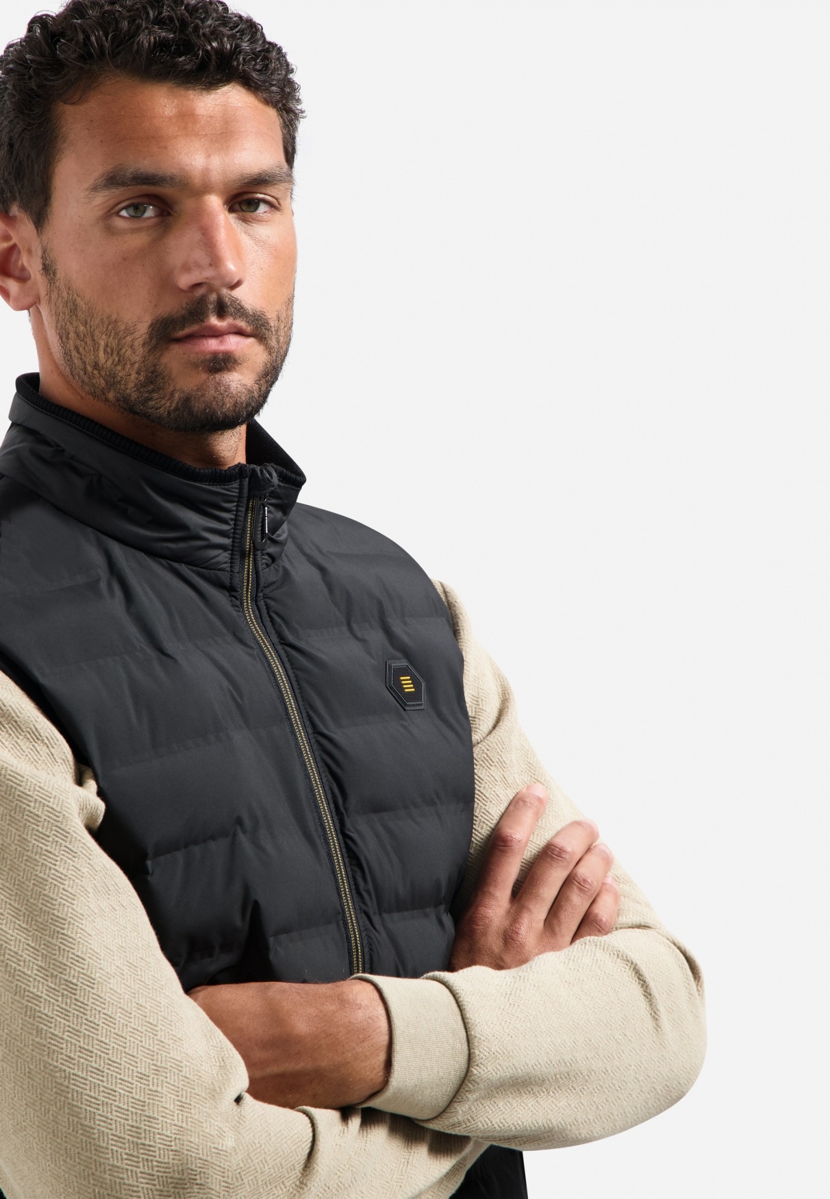NO EXCESS Steppjacke »No Excess Gesteppte Weste Bodywarmer Padded Sealed Mix With Knit«