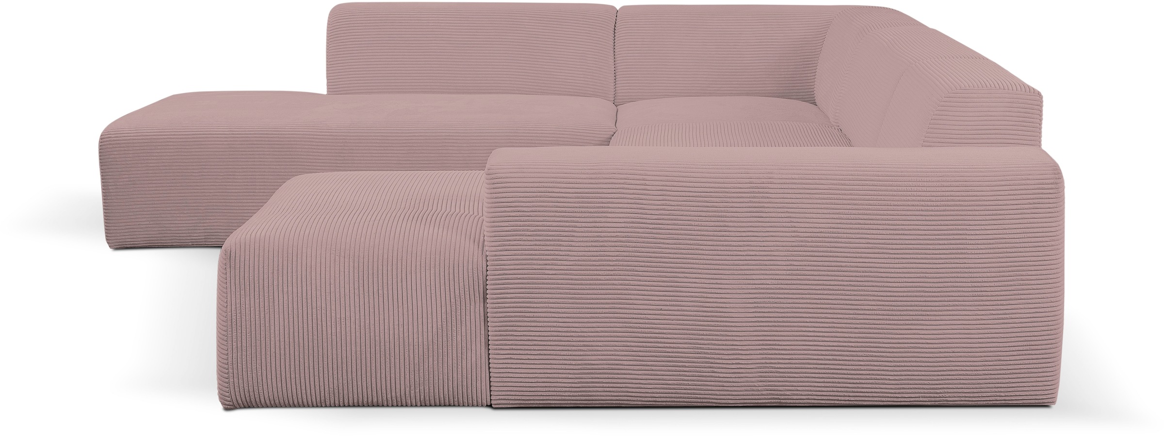 WERK2 Wohnlandschaft »Zeus viel Platz, Breite 330cm, modern und zeitlos, U-Form«, Curvy Trend Wohnlandschaft mit urbaner Optik auch in weichem Cord
