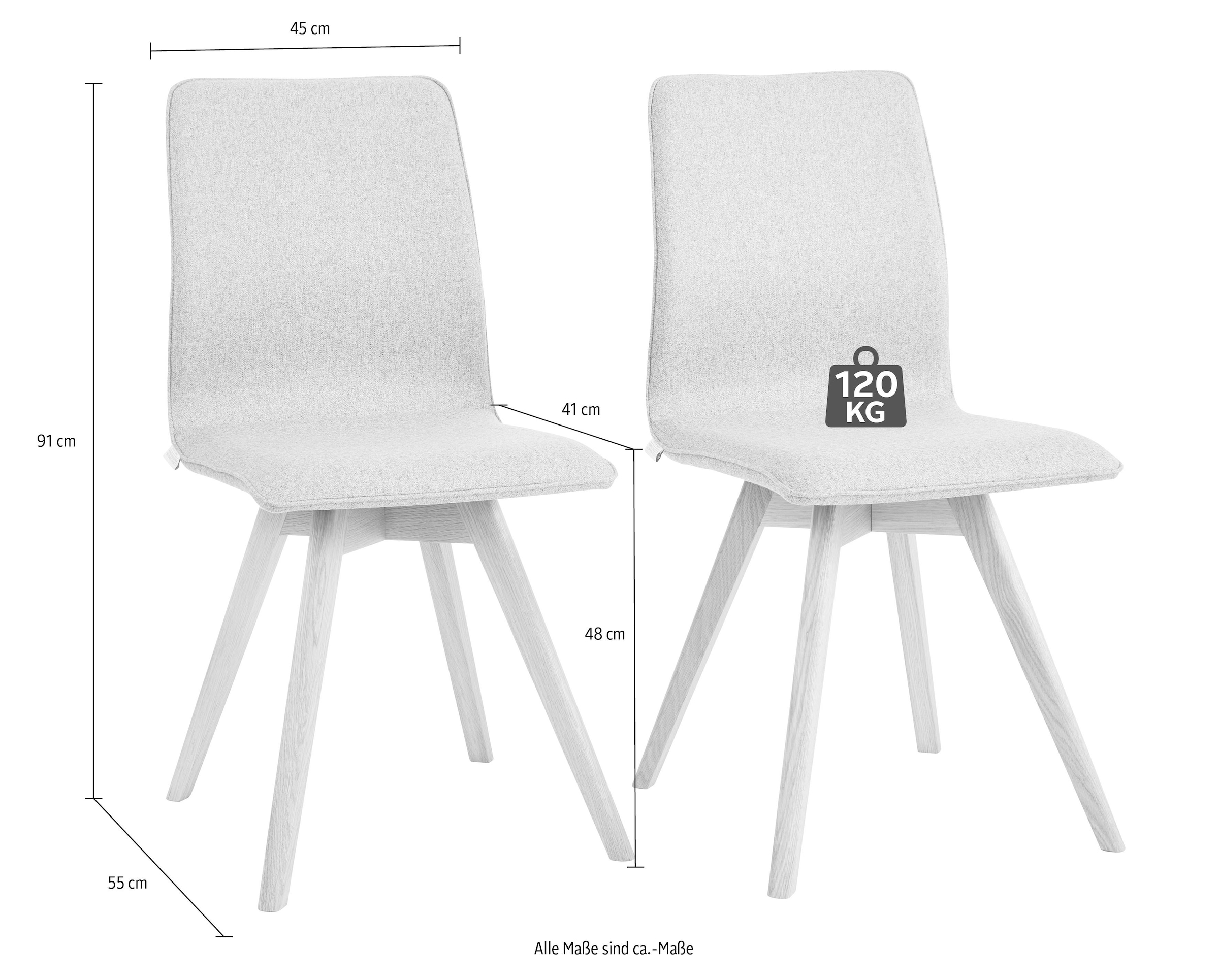 Guido Maria Kretschmer Home&Living Esszimmerstuhl »Dalea«, (Set), 4 St., Webstoff-Kunstleder, im 2er, 4er oder 6er-Set, Küchenstuhl