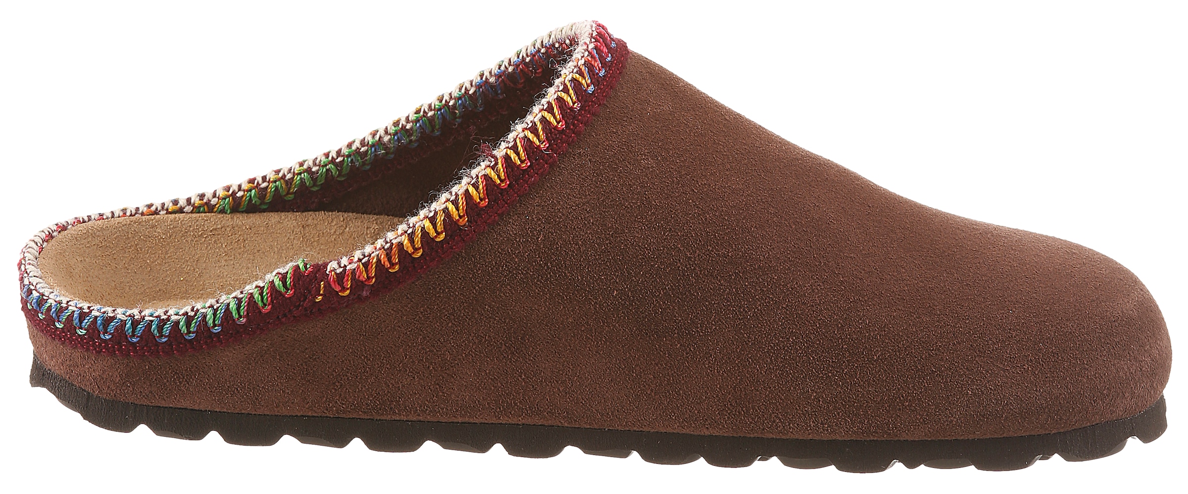 Aniston SHOES Clog  Schlupfschuh, Hausschuh mit farbenfroher Ziernaht - NEUE KOLLEKTION