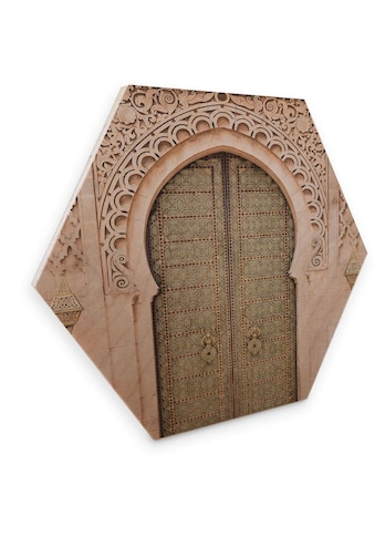 Holzbild »Marokkanische Tür Holzbild«, Tiere, (1 St., Dekorativer Kunstdruck)