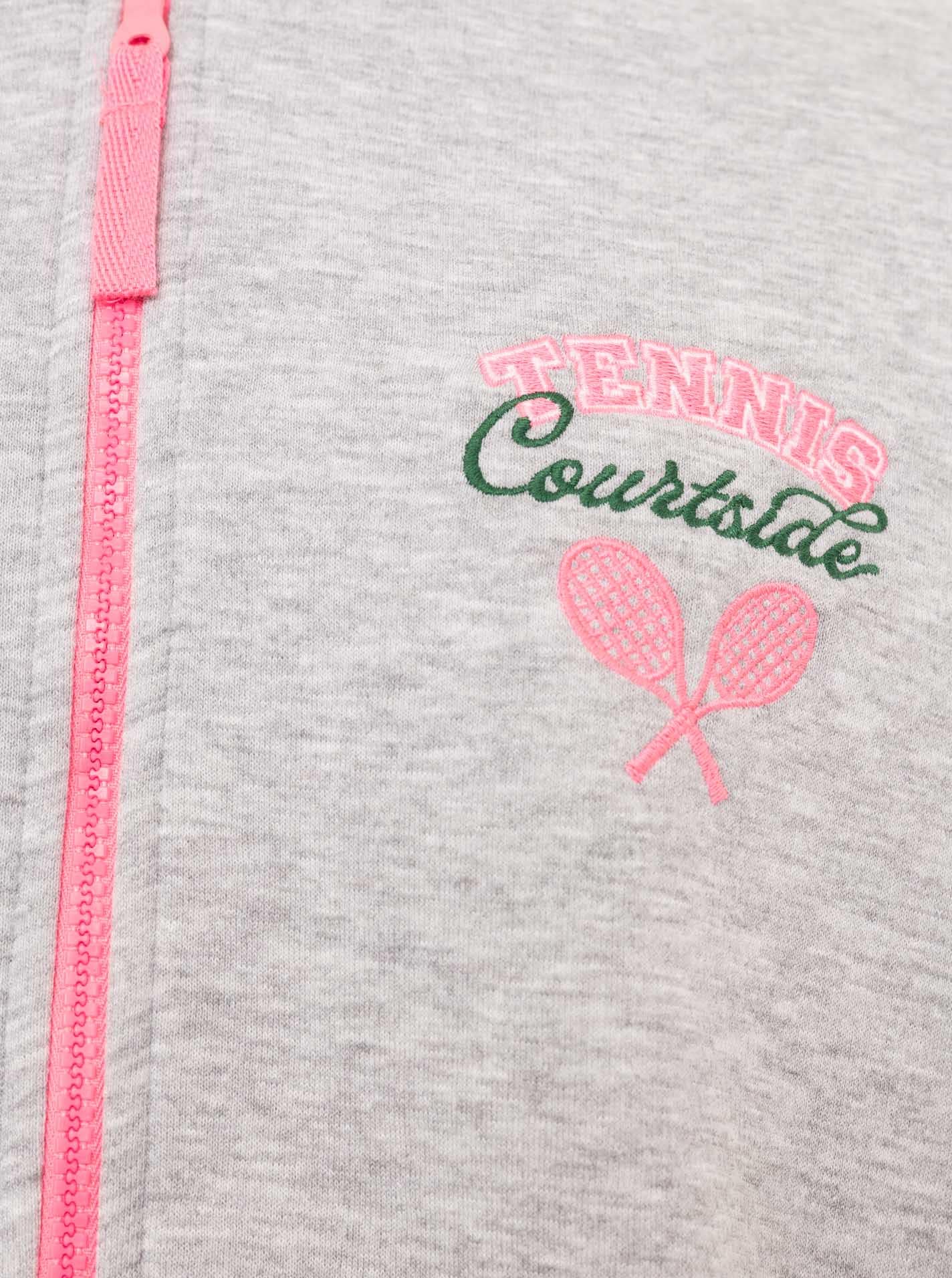 Zwillingsherz Kurzmantel »"Courtside"« Stickerei,Reßverschluß, elastische Bündchen