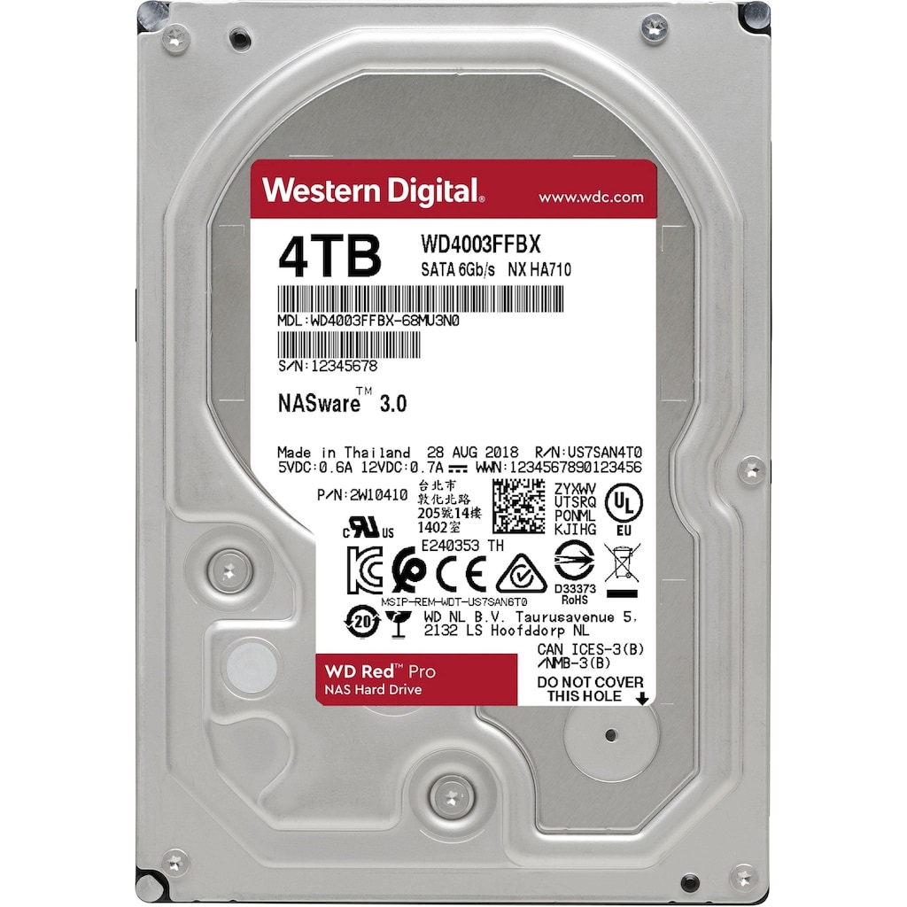 Western Digital HDD-NAS-Festplatte »WD Red Pro«, 3,5 Zoll, Bulk