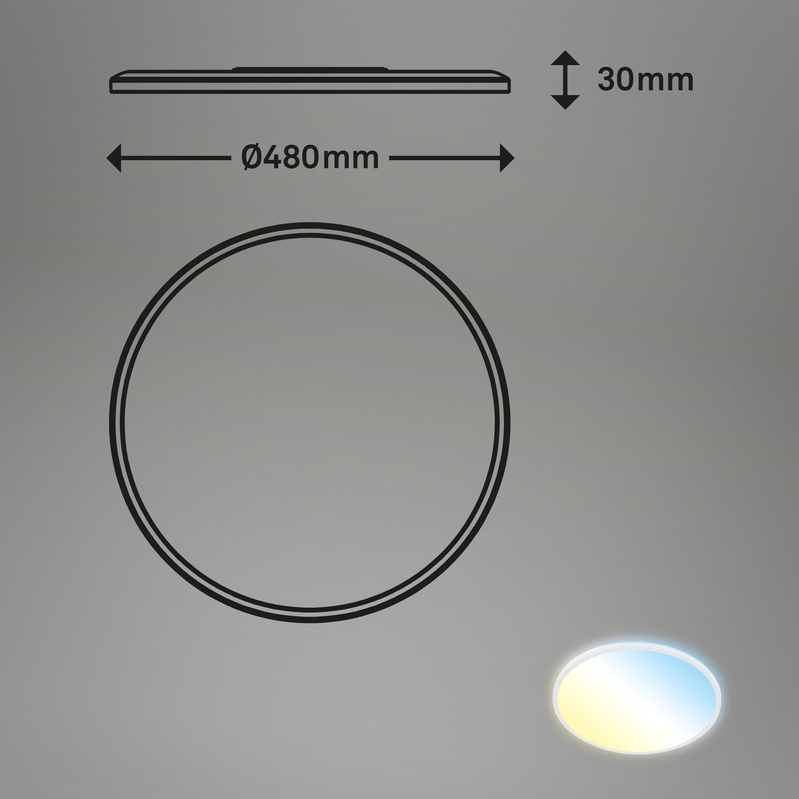 Briloner Leuchten LED Panel »SLIM« mit Fernbedienung