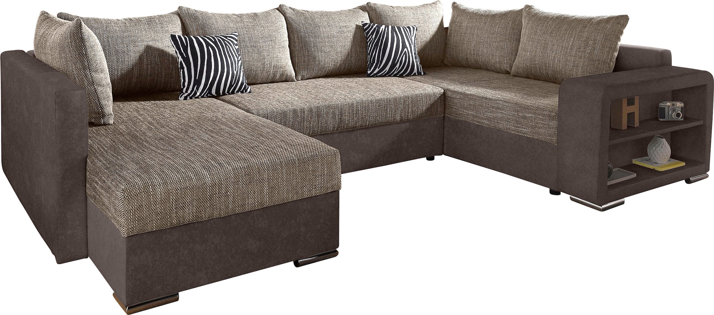 COLLECTION AB Wohnlandschaft »John U-Form«, mit Bettfunktion, wahlweise mit Federkern