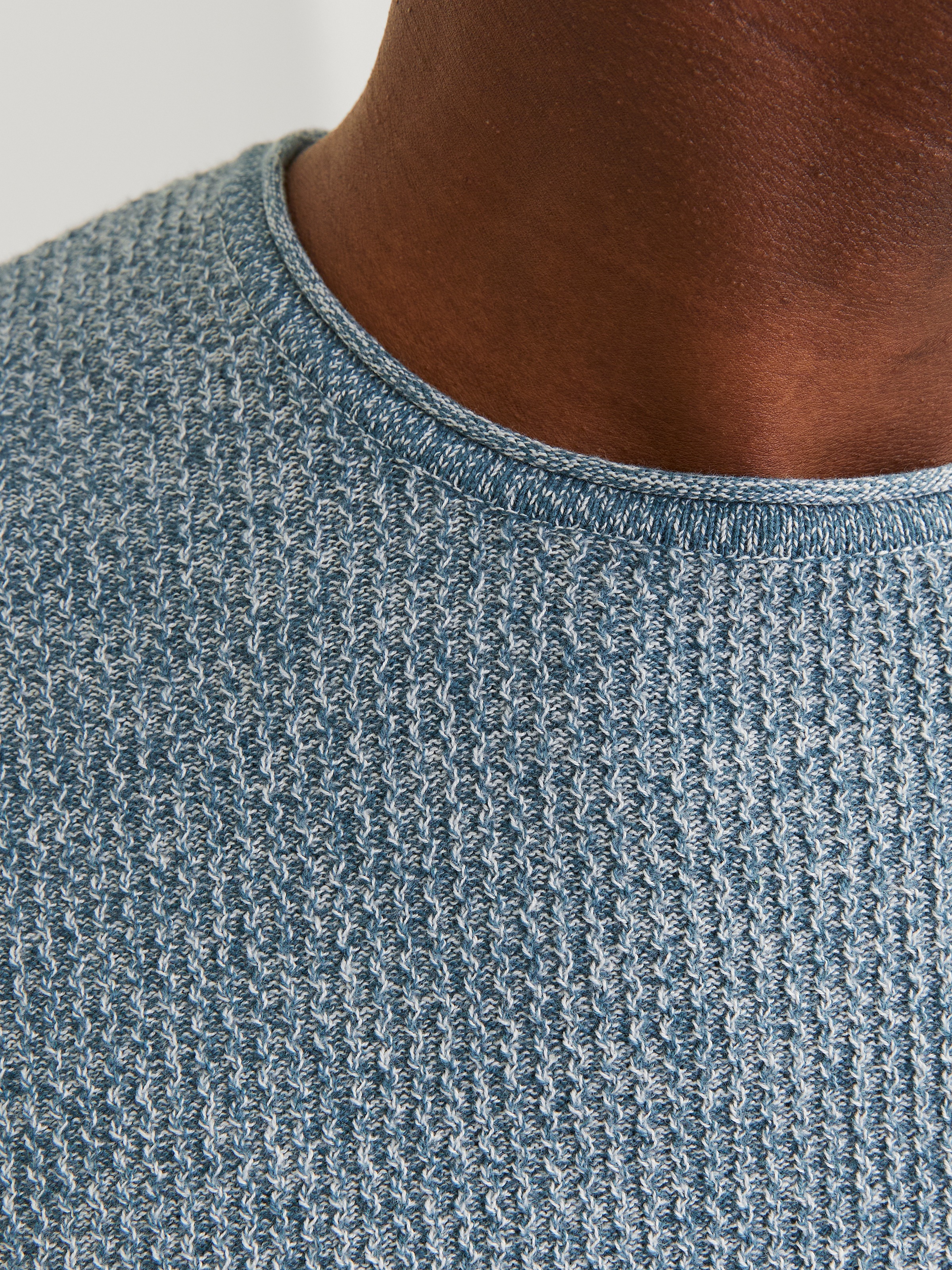 Jack & Jones Rundhalspullover »JJECOOPER KNIT CREW NECK NOOS«, in Strick Optik