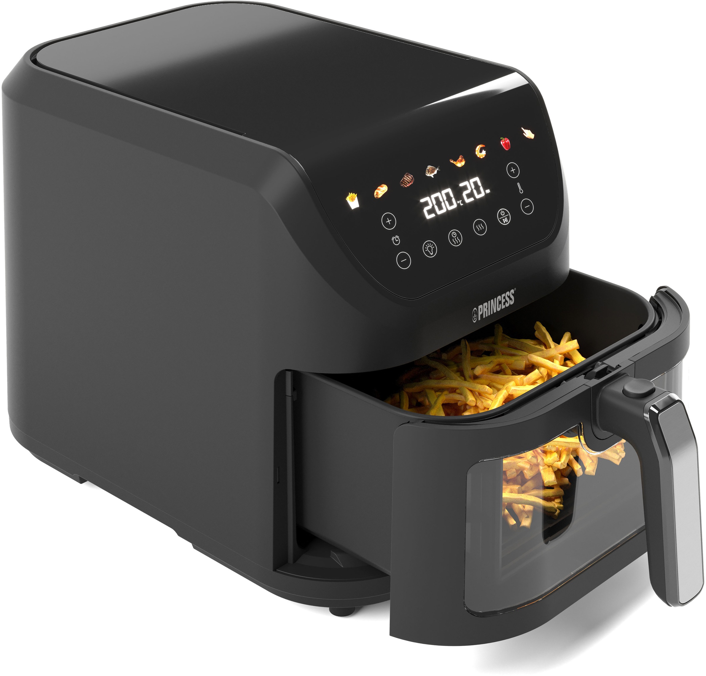 PRINCESS Heißluftfritteuse »182258 SlimFry Airfryer«, 2000 W, 8 L, platzspa günstig online kaufen