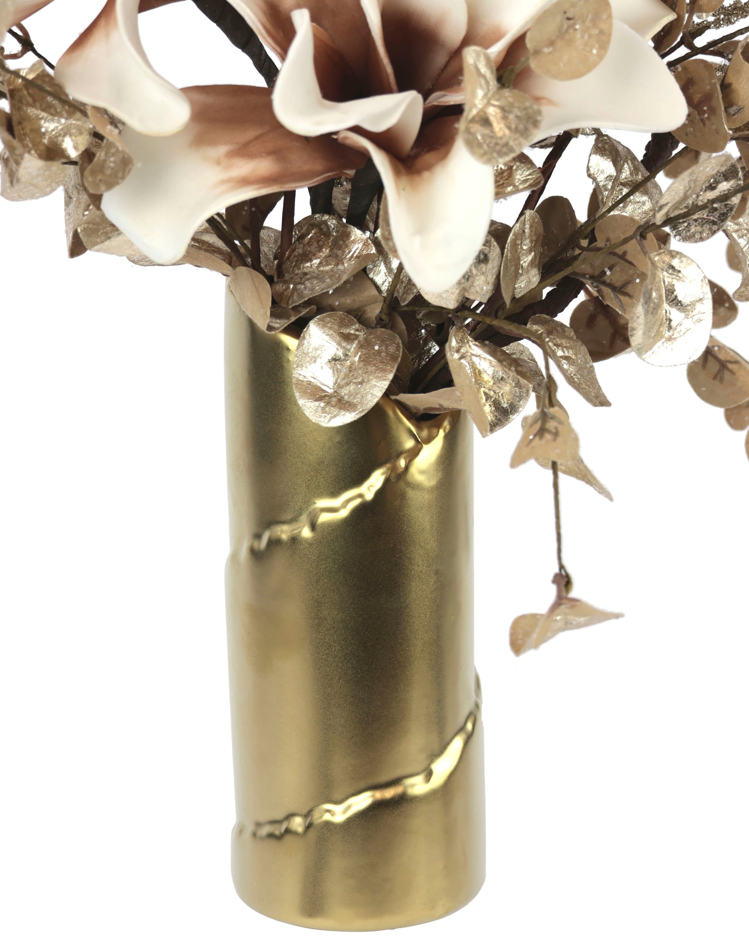 I.GE.A. Winterliche kaufen online Weihnachtsgesteck Weihnachtdeko,«, »Gesteck, Vase, Soft-Magnolie festliche Kunstpflanze Blumenensemble, Kunstblumen-Arrangement, in