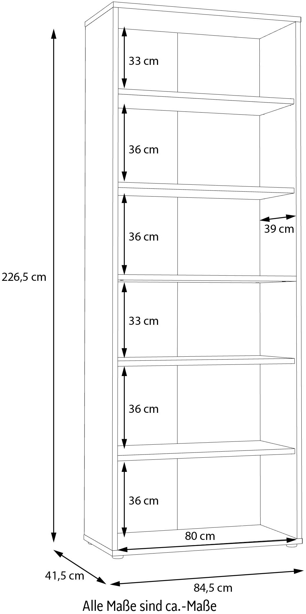 FORTE Aktenschrank »Keflav«, Breite 84,5 cm