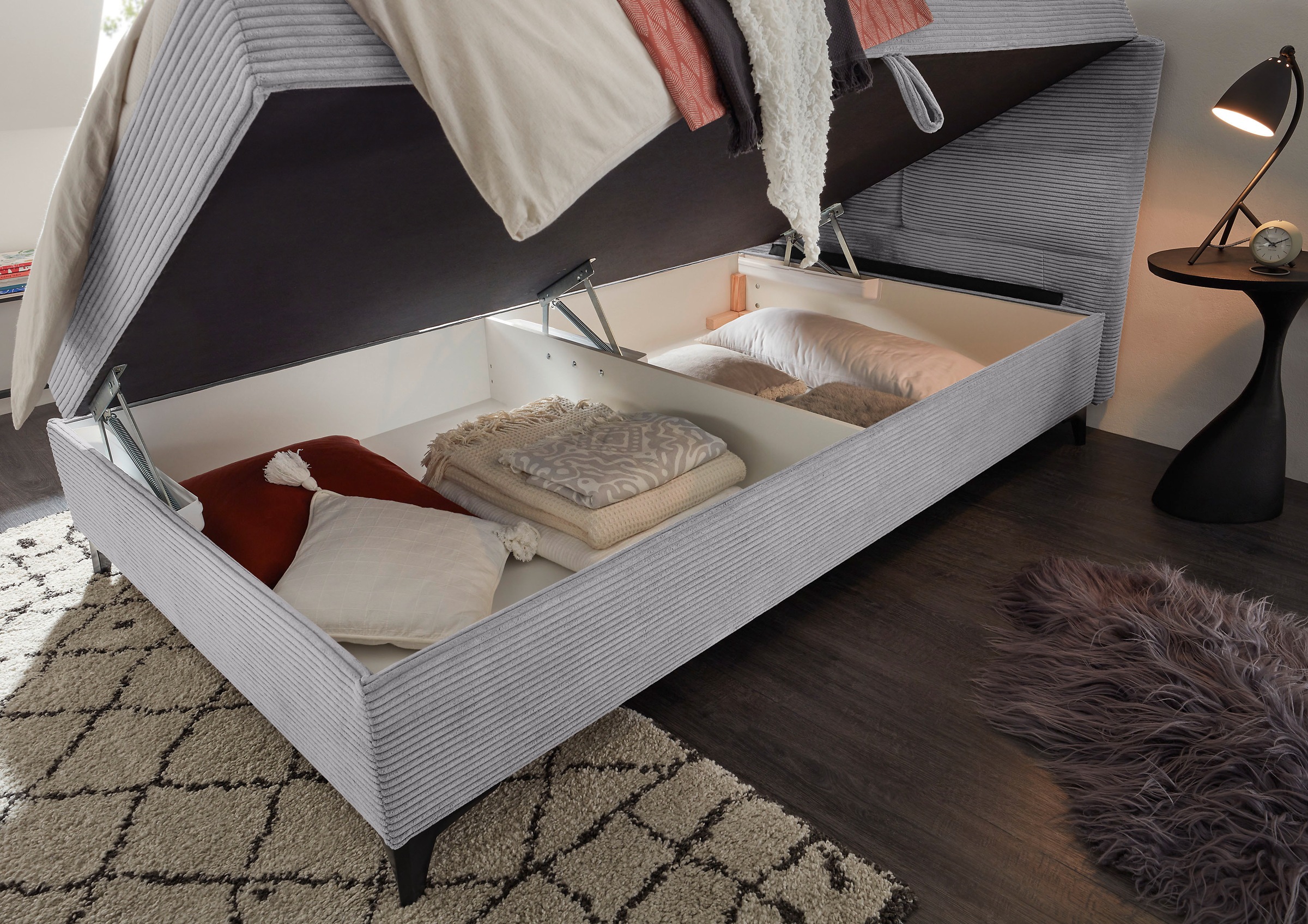 ED EXCITING DESIGN Boxbett »Andon« mit Bettkasten, integrierter Topper, universell aufbaubar