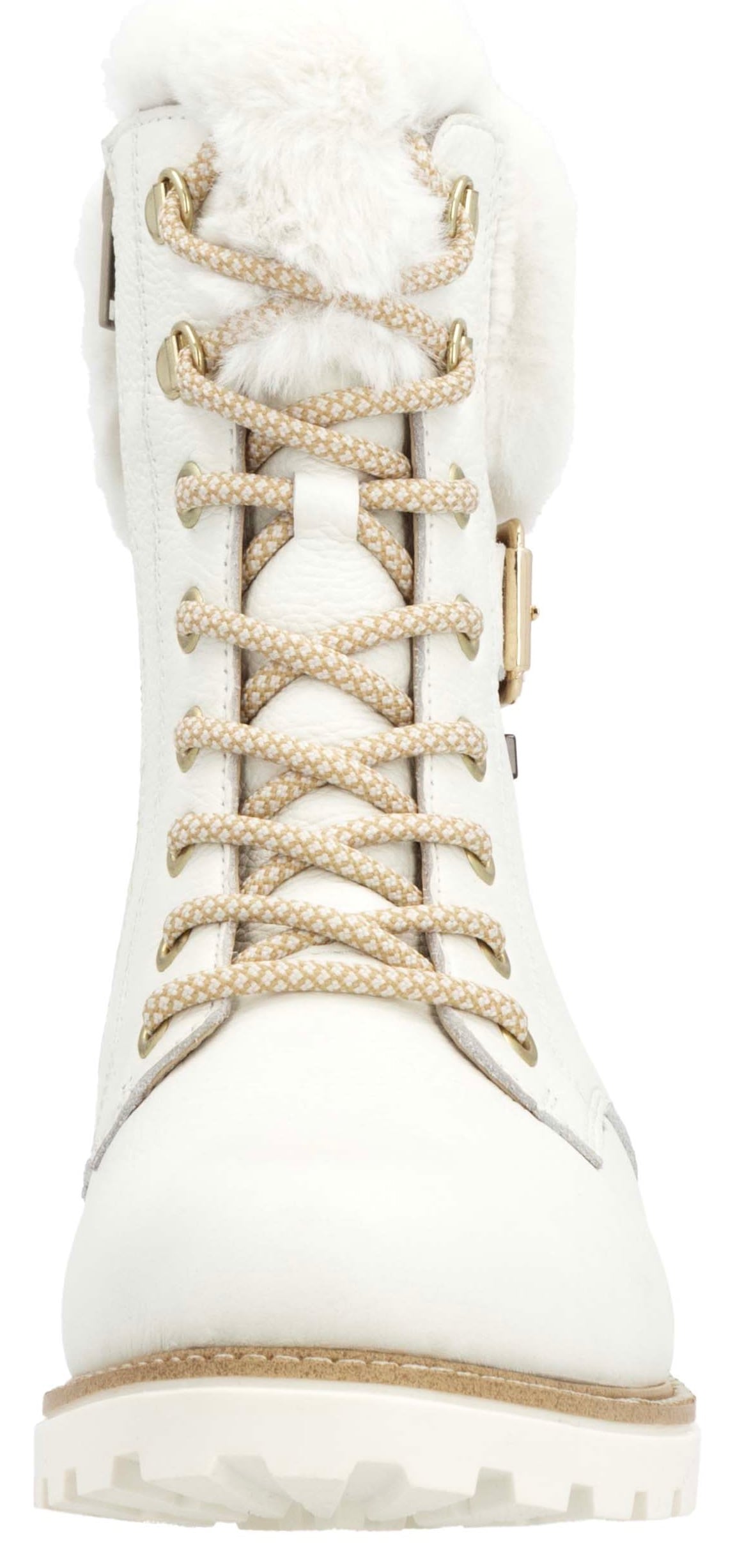 Remonte Winterboots »Elisabeth Hurley-Collection«, Schnürboots, Outdoorschuh, Schnürstiefelette mit Zierschnalle