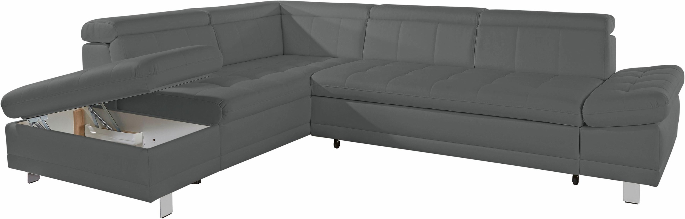 sit&more Ecksofa »Limit L-Form«, wahlweise mit Bettfunktion und Bettkasten