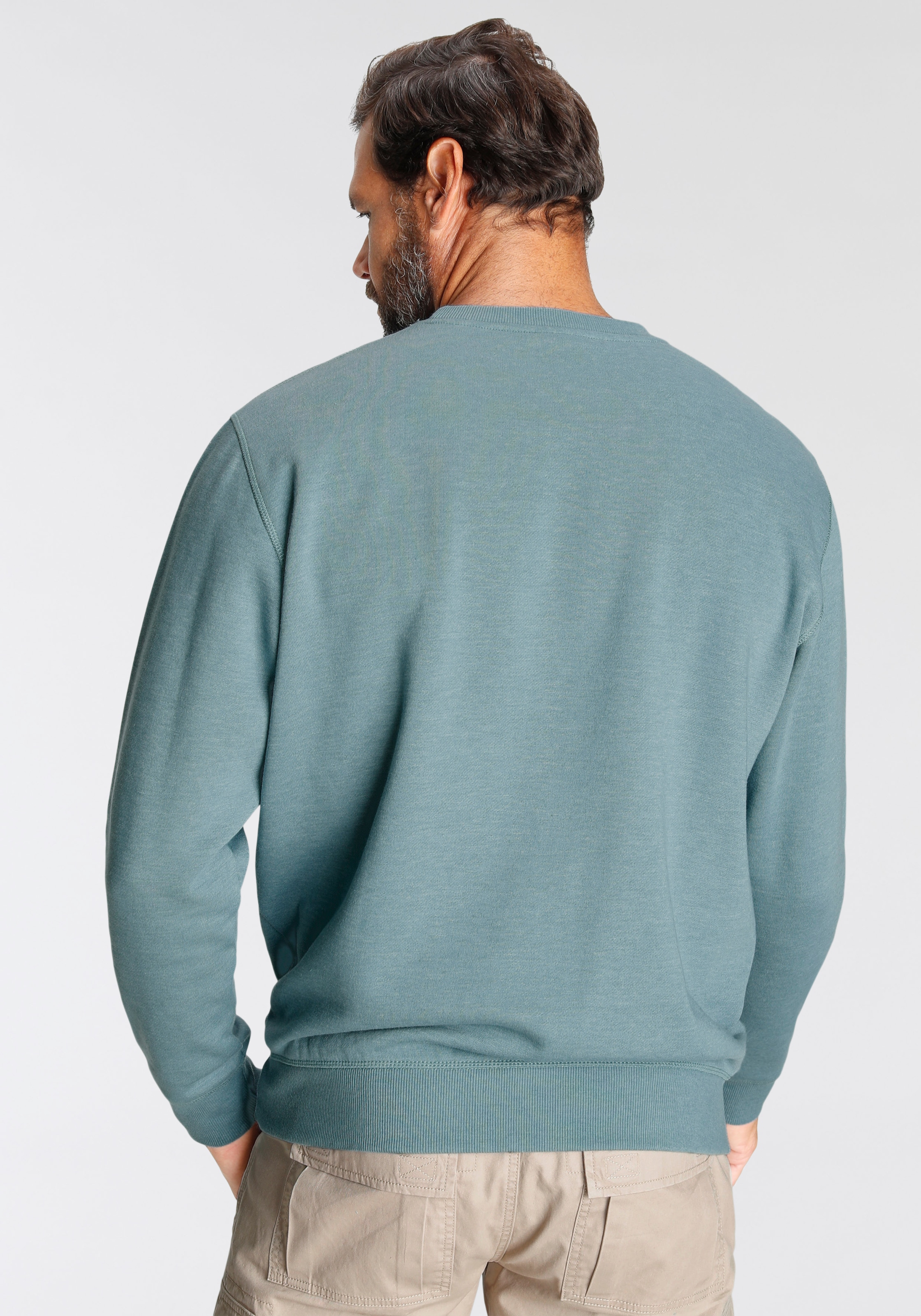 Man's World Sweatshirt, Langarm, Basic-Stil, unifarben, Rundhalsausschnitt