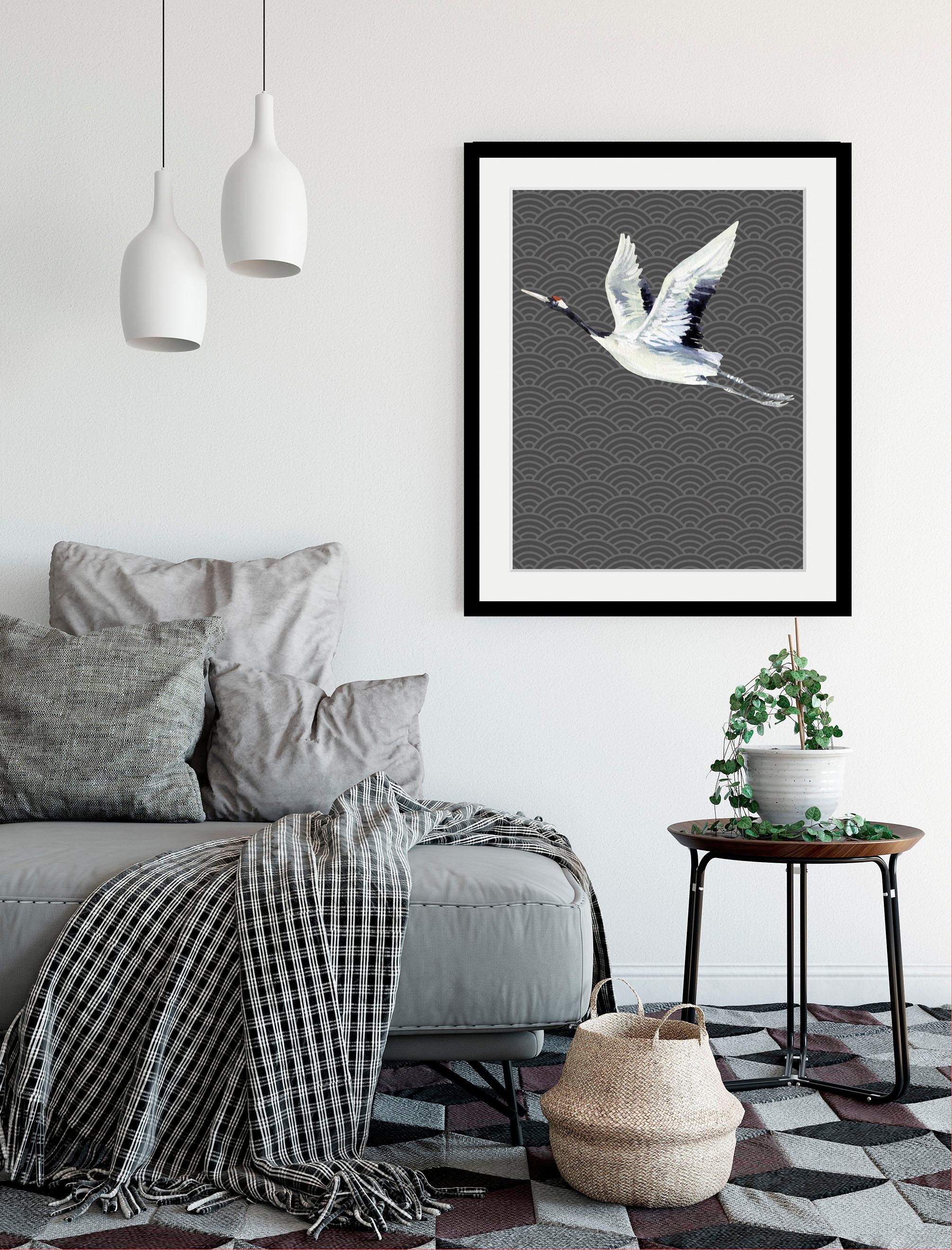 queence Bild »Kranich«, Vögel-Vogelbilder-Tiere, HD Premium Poster-Druck in günstig online kaufen